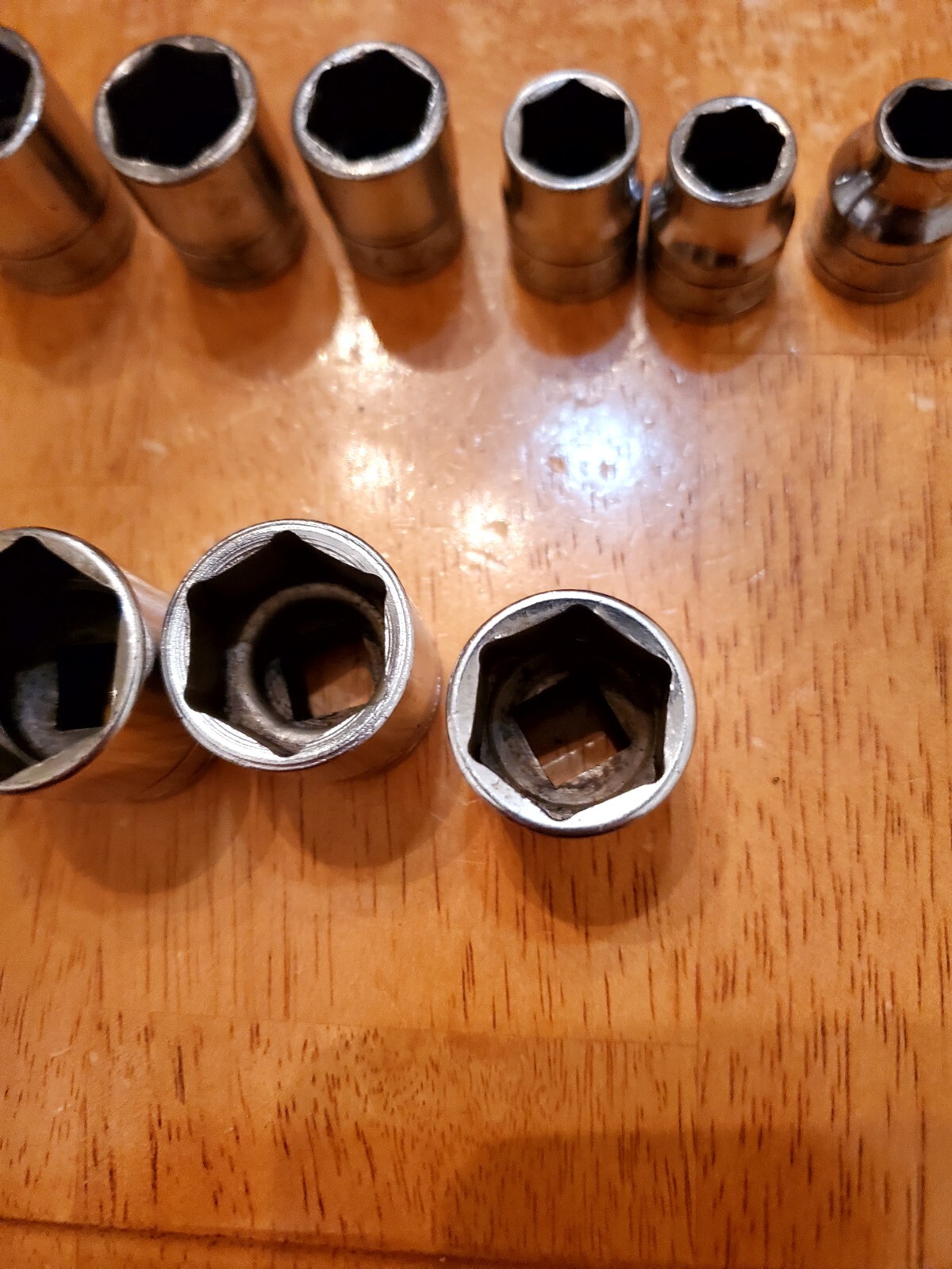Snap On 3/8 Drive 5/16-7/8 6PT Shallow Sockets Lot Of 10