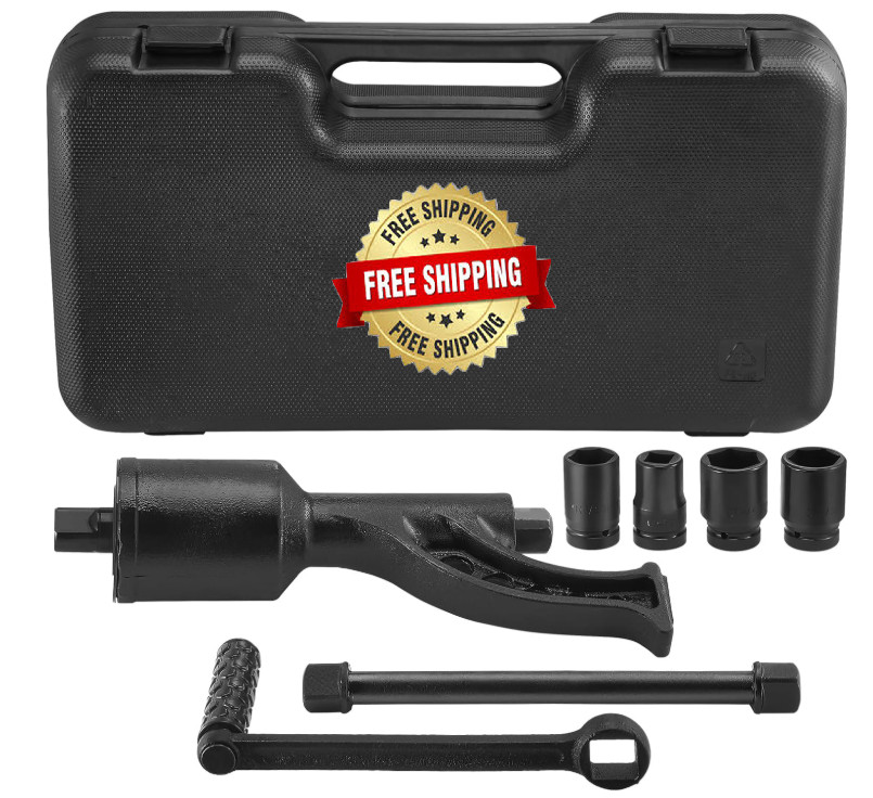 Multiplicador de Par 1″ para tuercas, 6,800N.m, Set con 4 Enchufes
