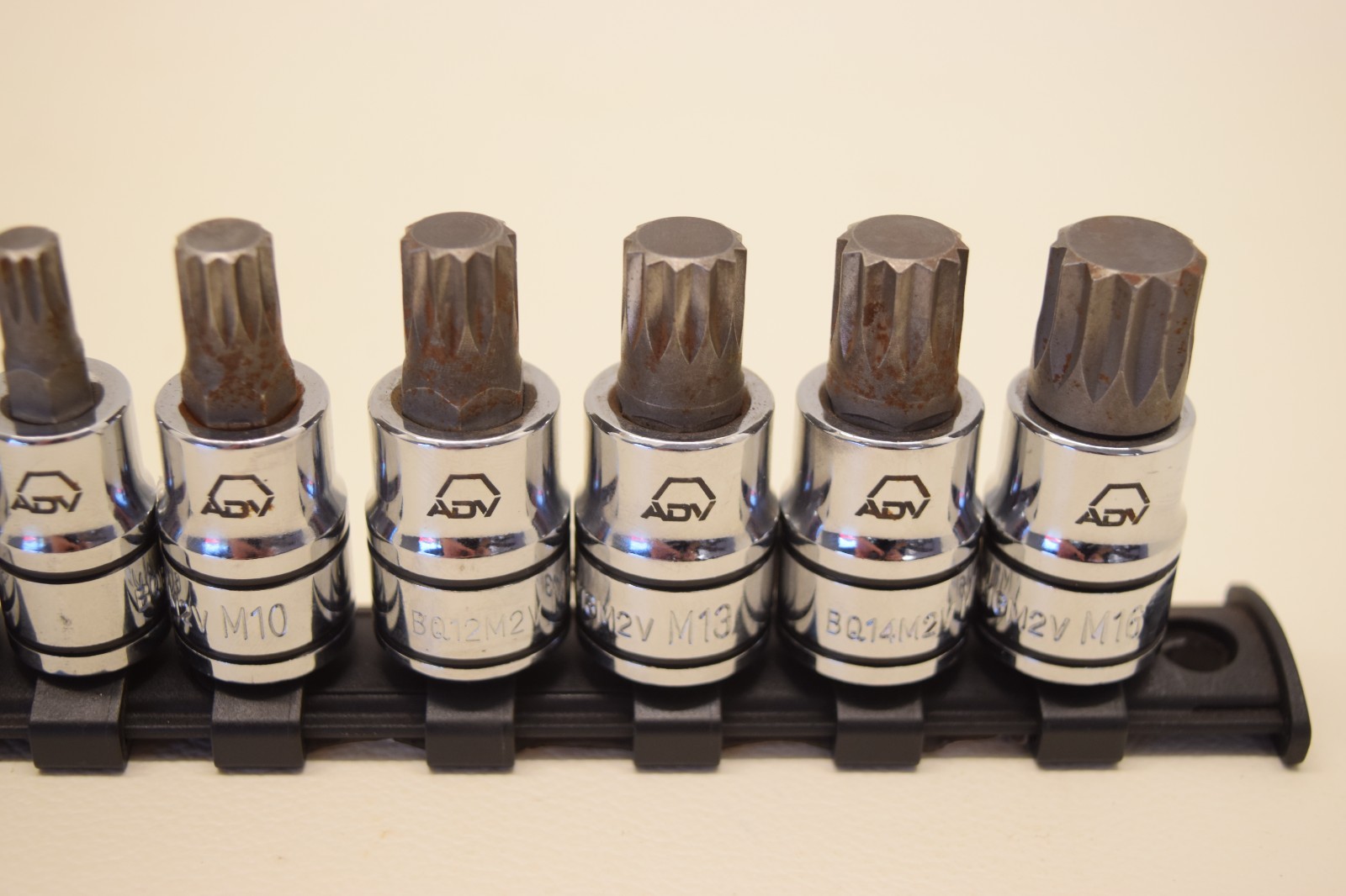 Matco Tools SQM92V 9 Piece 3/8″ Drive Triple Square Bit Socket Set 12 Point USED