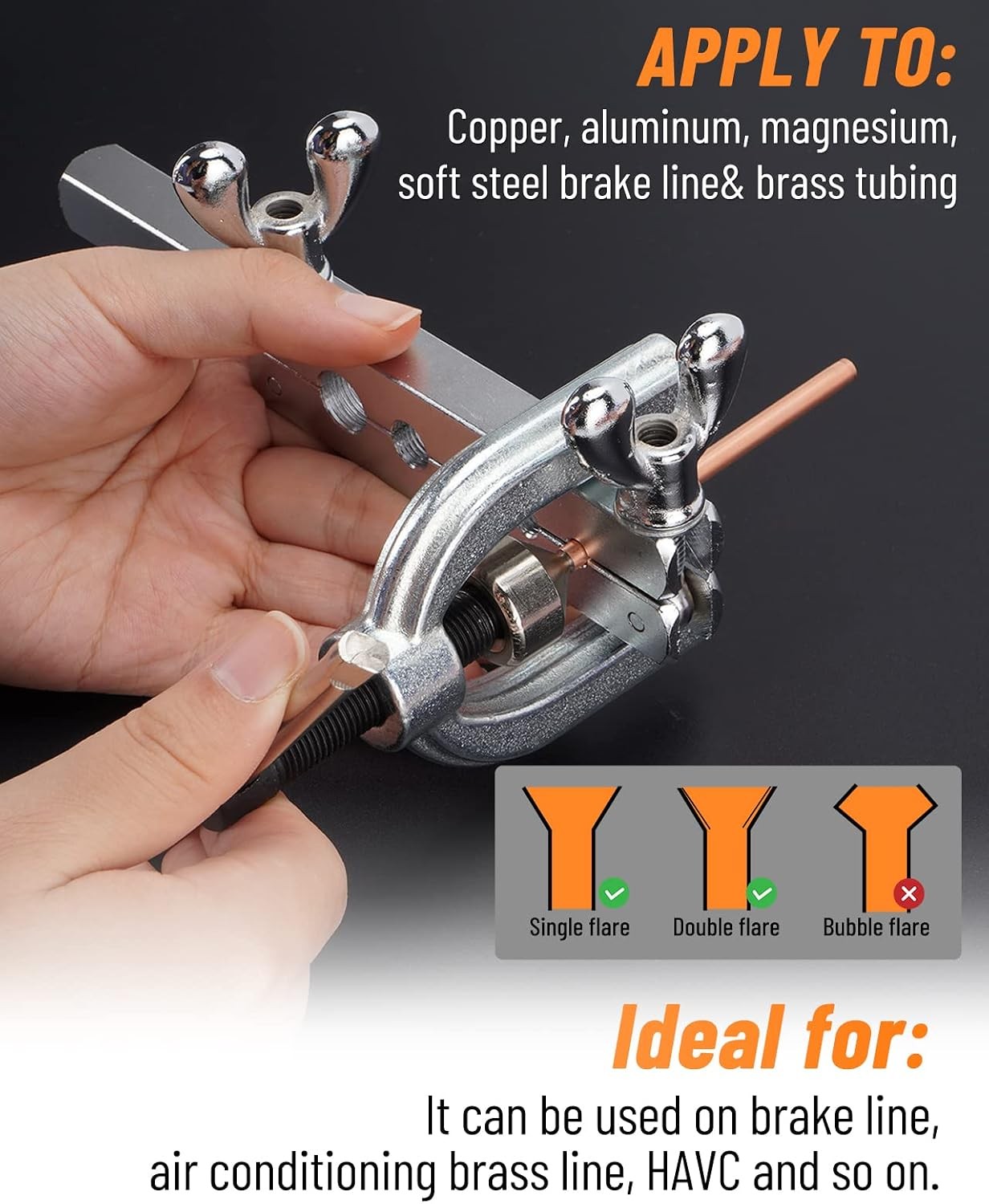 25FT 3/16 Copper Coated Brake Line Flaring Tool Tube Bender W/ 20 Fittings Nuts