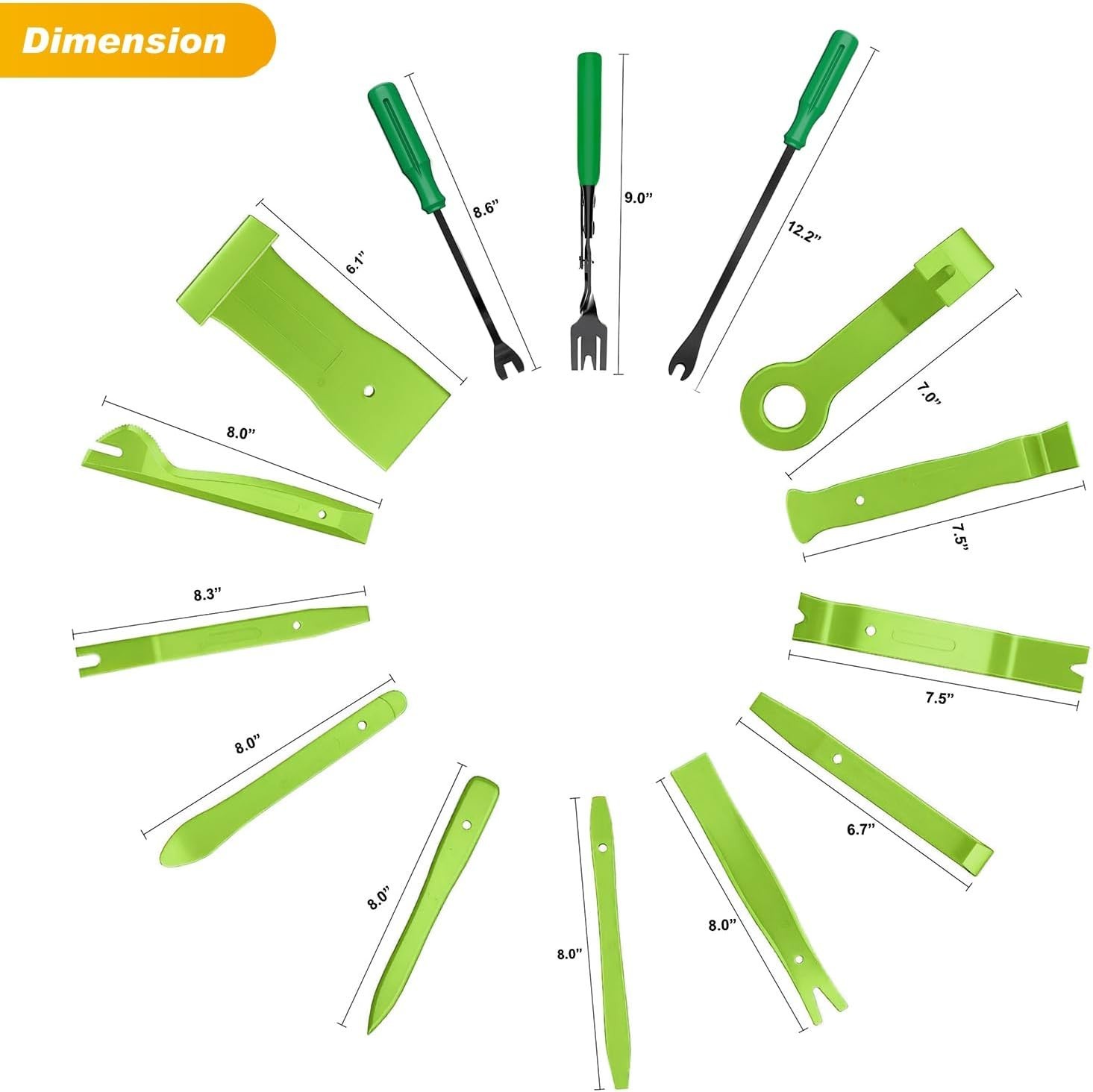 40Pcs Trim Removal Tool,Auto Terminal Removal Key Tool,Auto Clip Pliers Stere…