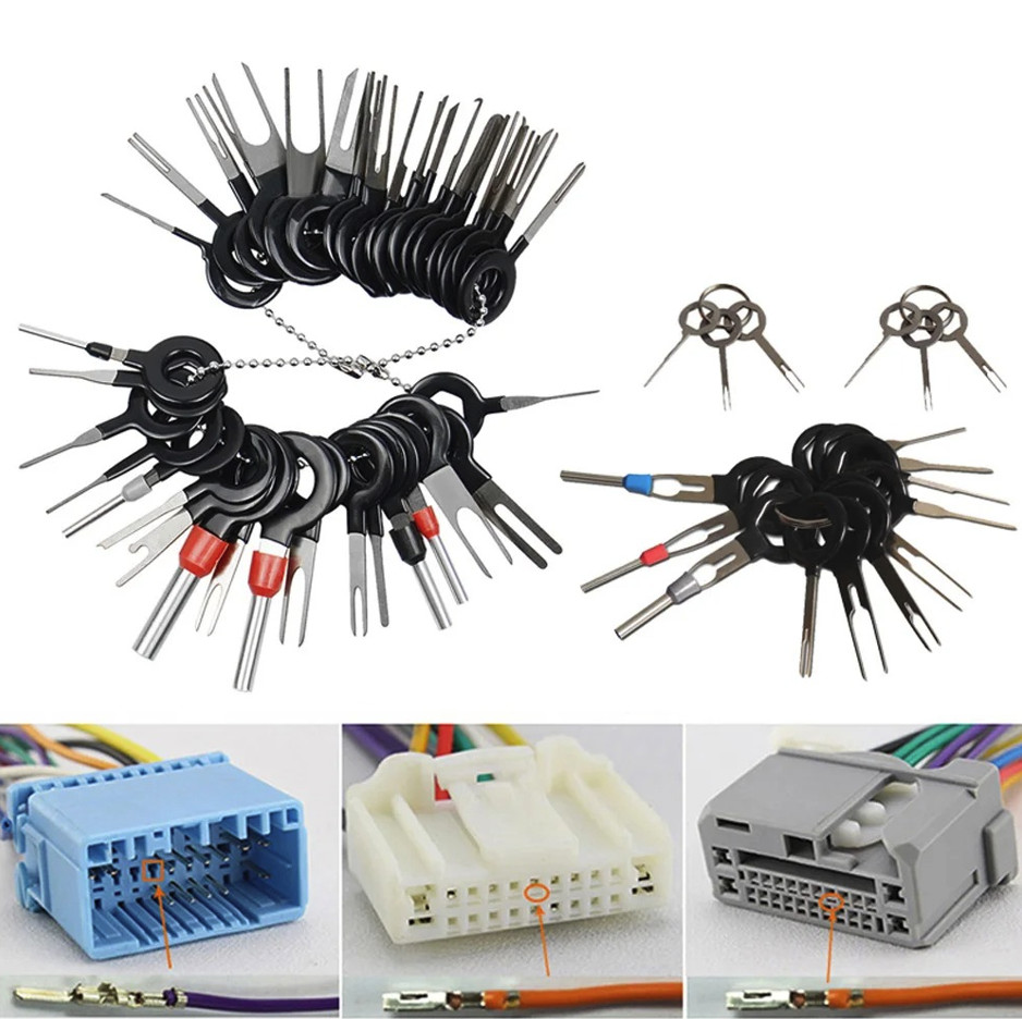 11/18/26pcs Car Terminal Removal Tool Set Wiring Pin Extractor Connector Kit