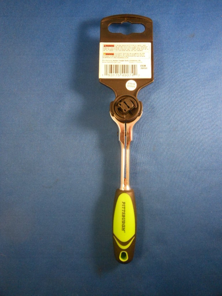 New PITTSBURGH 1/4” Drive Quick Release Swivel Roto Head Ratchet 70151 Green