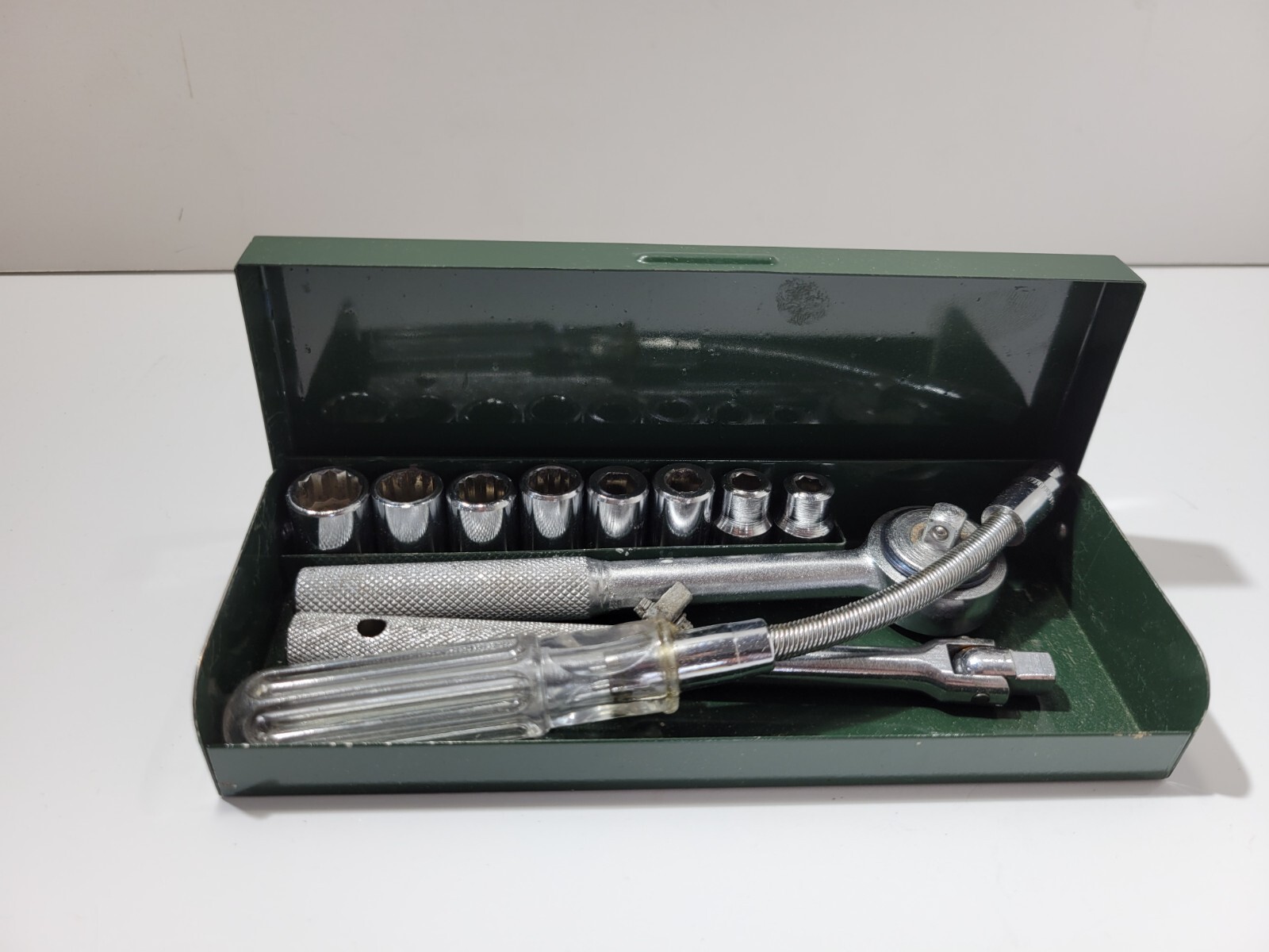 Vtg Allenite Tools M123C 12 Piece Socket Ranch Set Chrome Plated Heat Treated