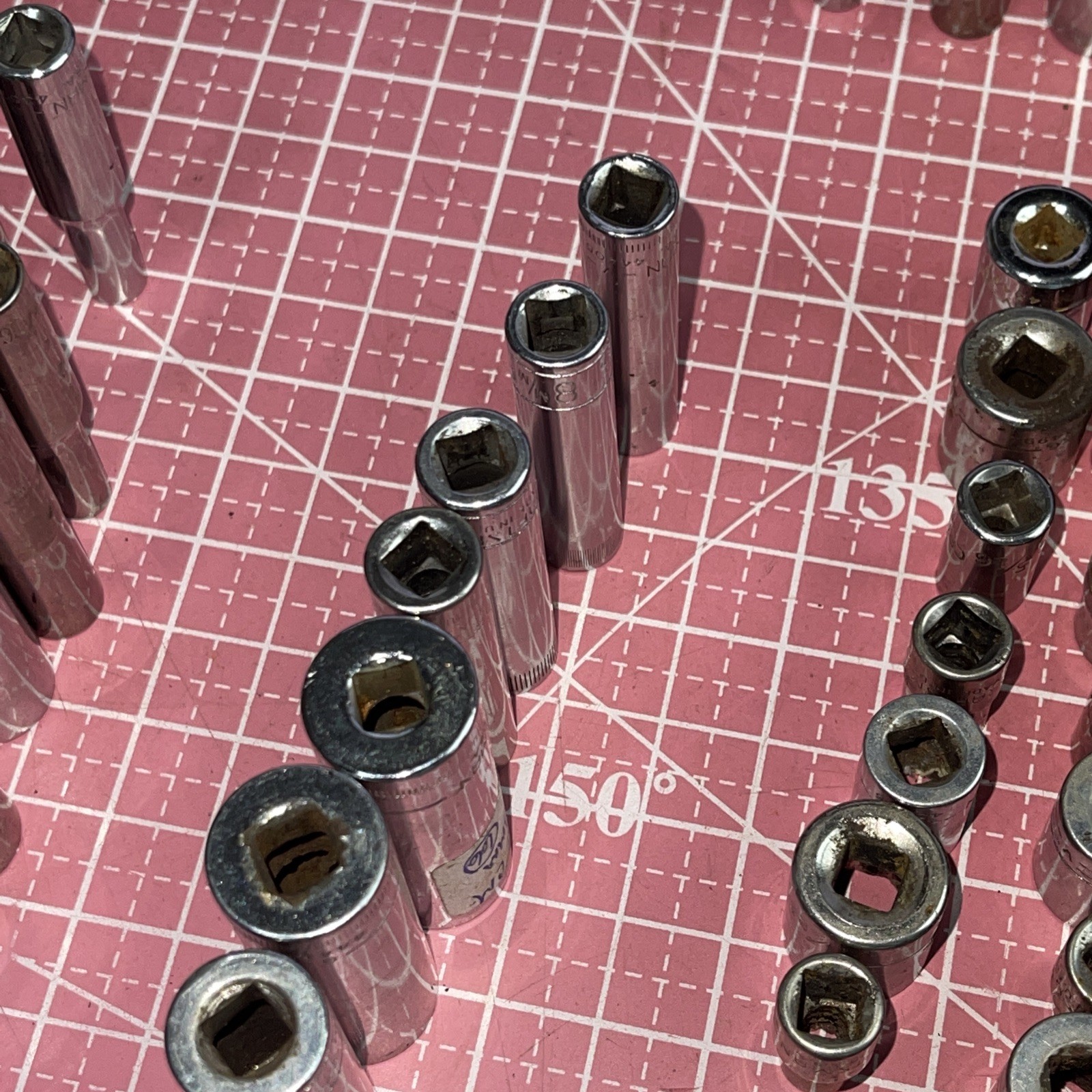 Sears Craftsman USA 150 Piece 1/4” Drive Metric SAE Socket Lot Deep 1/4 6 12 Pt
