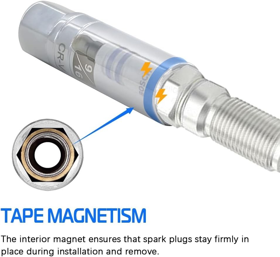 High Performance Magnetic Spark Plug Socket Set – Easy Installation, 5 Pieces