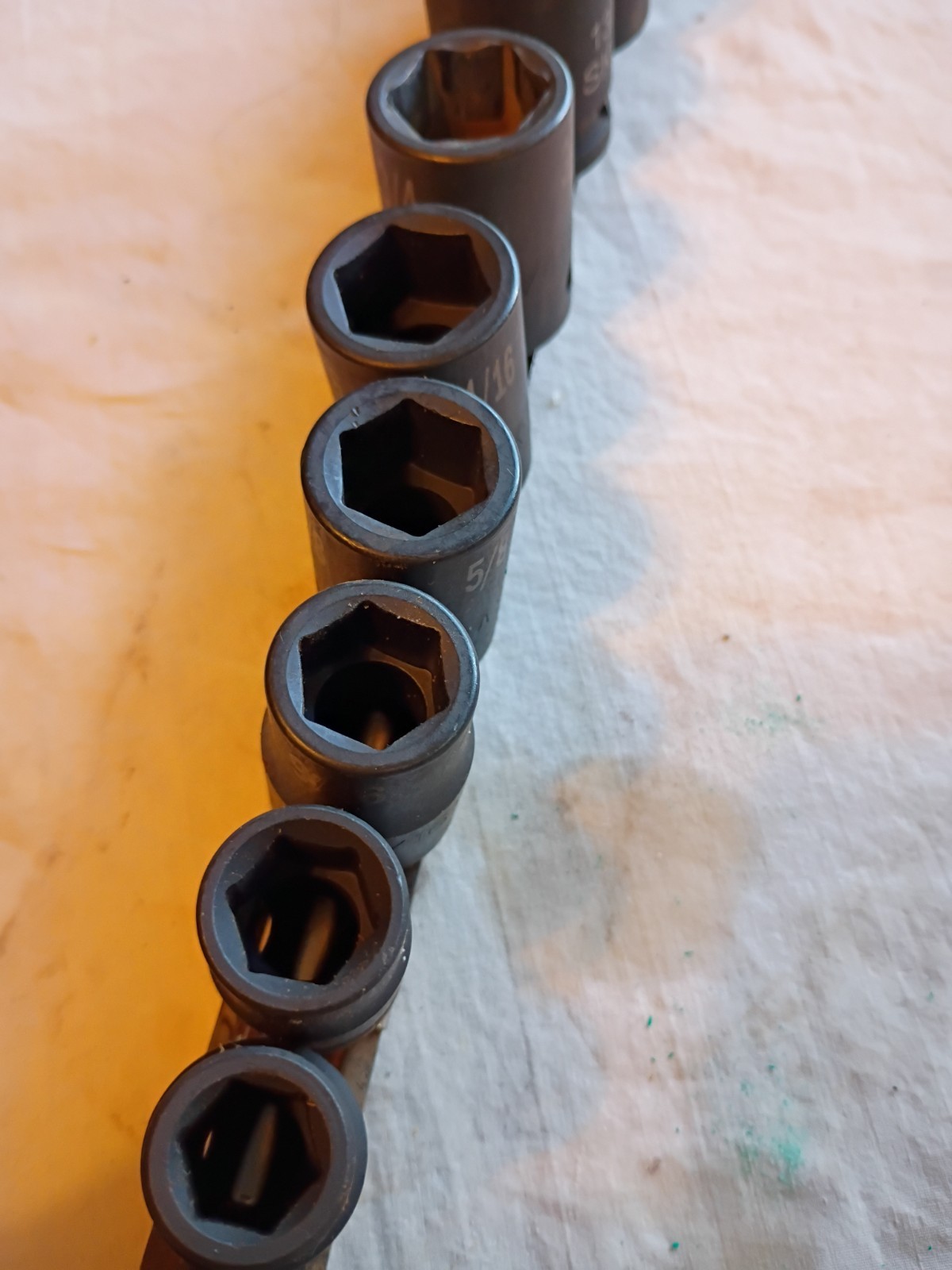 SK 1/2 in. Drive 10 Pc. Impact Sockets SAE. 3/8 To 15/16
