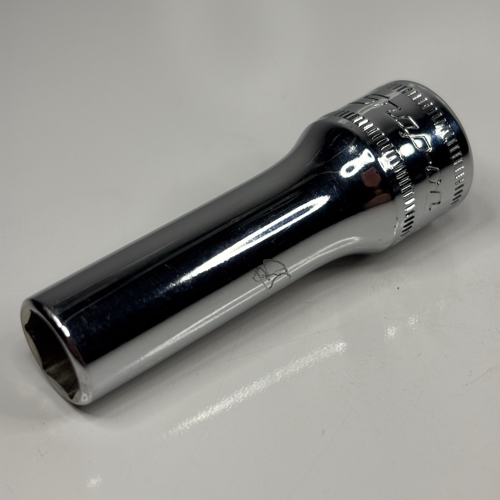 Snap On Tools SFSM9 3/8 Dr 6Pt Metric 9mm Flank Dr Deep Chrome Socket USA 1995