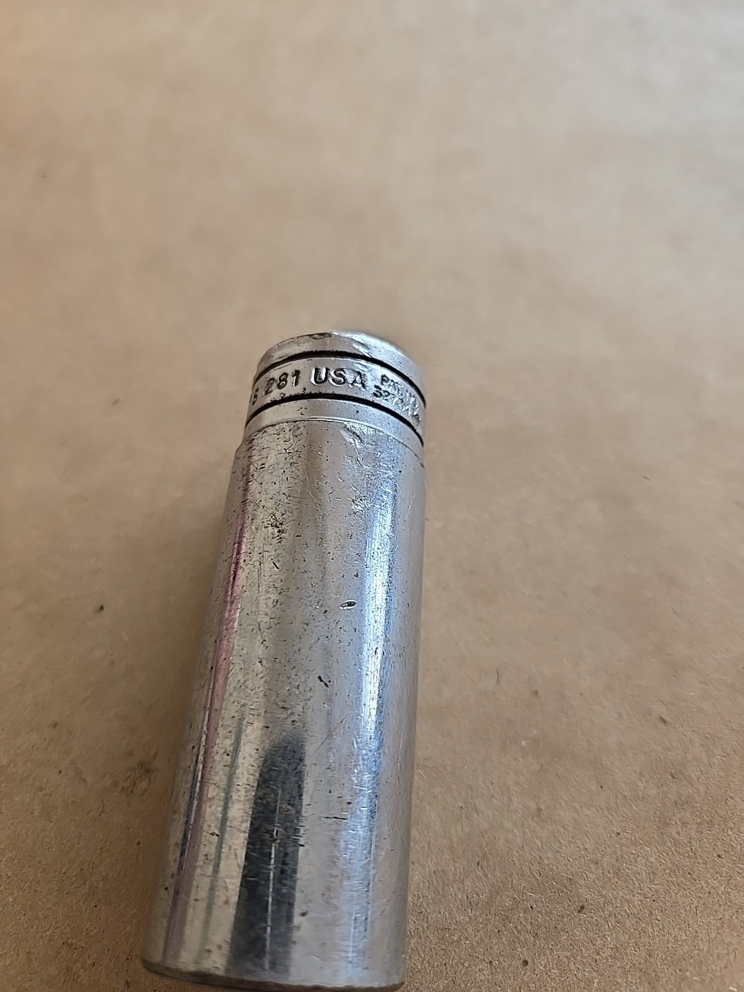 Snap On 1/2″ Drive 7/8″ 6PT SAE Deep Chrome Socket Worn TS281