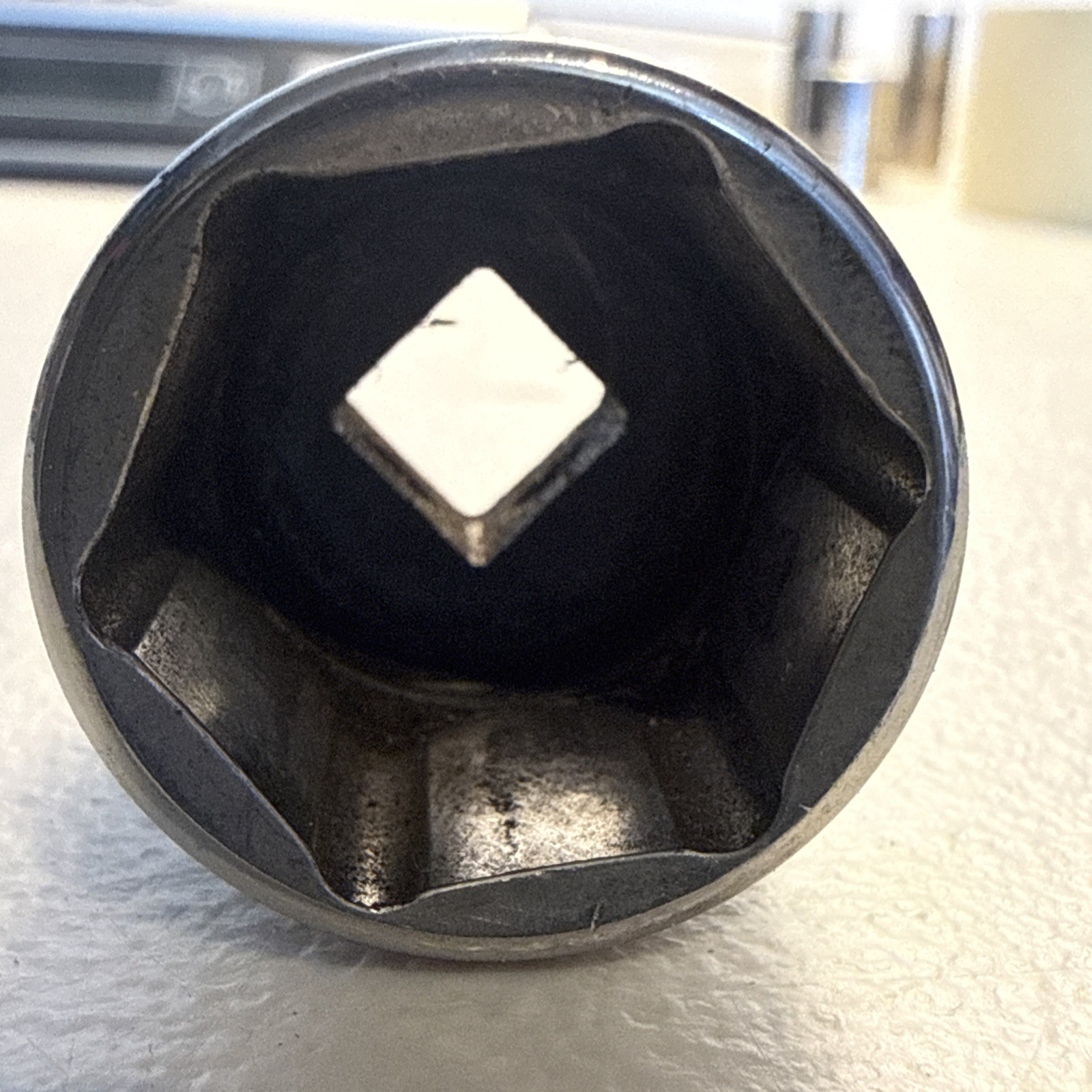 Snap On Tools 3/8 inch Drive 6 Point 7/8 inch Shallow Chrome SAE Socket FS281