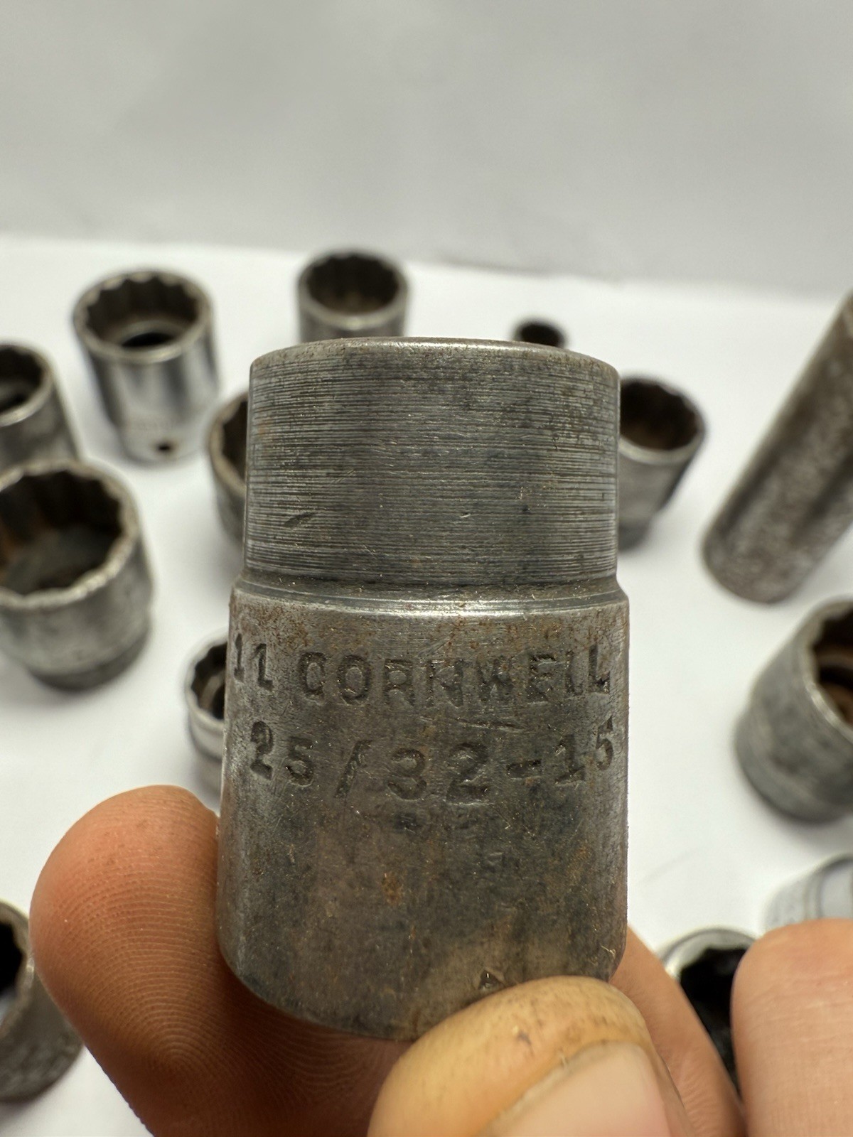 Lot Of 18 Cornwell 12 Point 6 Point 1/2 3/8 Sockets Vintage Different Sizes