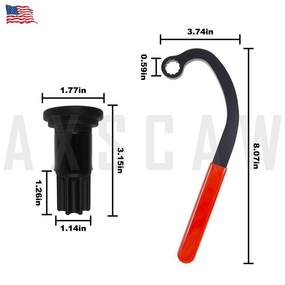 For Dodge Cummins Engine Barring Tool Injection Pump Gear Puller Lock Nut Wrench