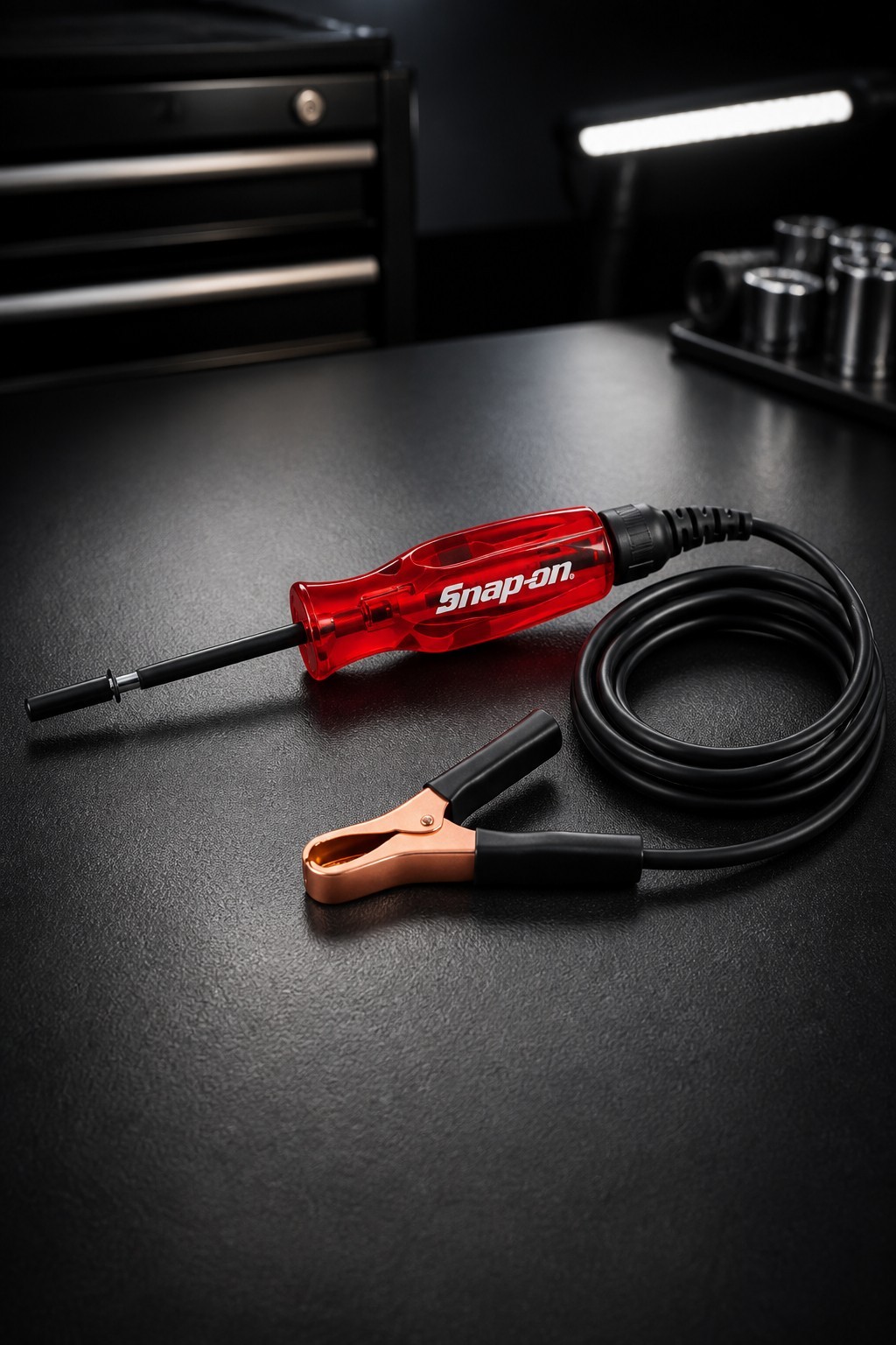 Snap On Tools RED 24V Classic Bulb-Style Circuit Tester EECT324HD 6ft Cord NEW!
