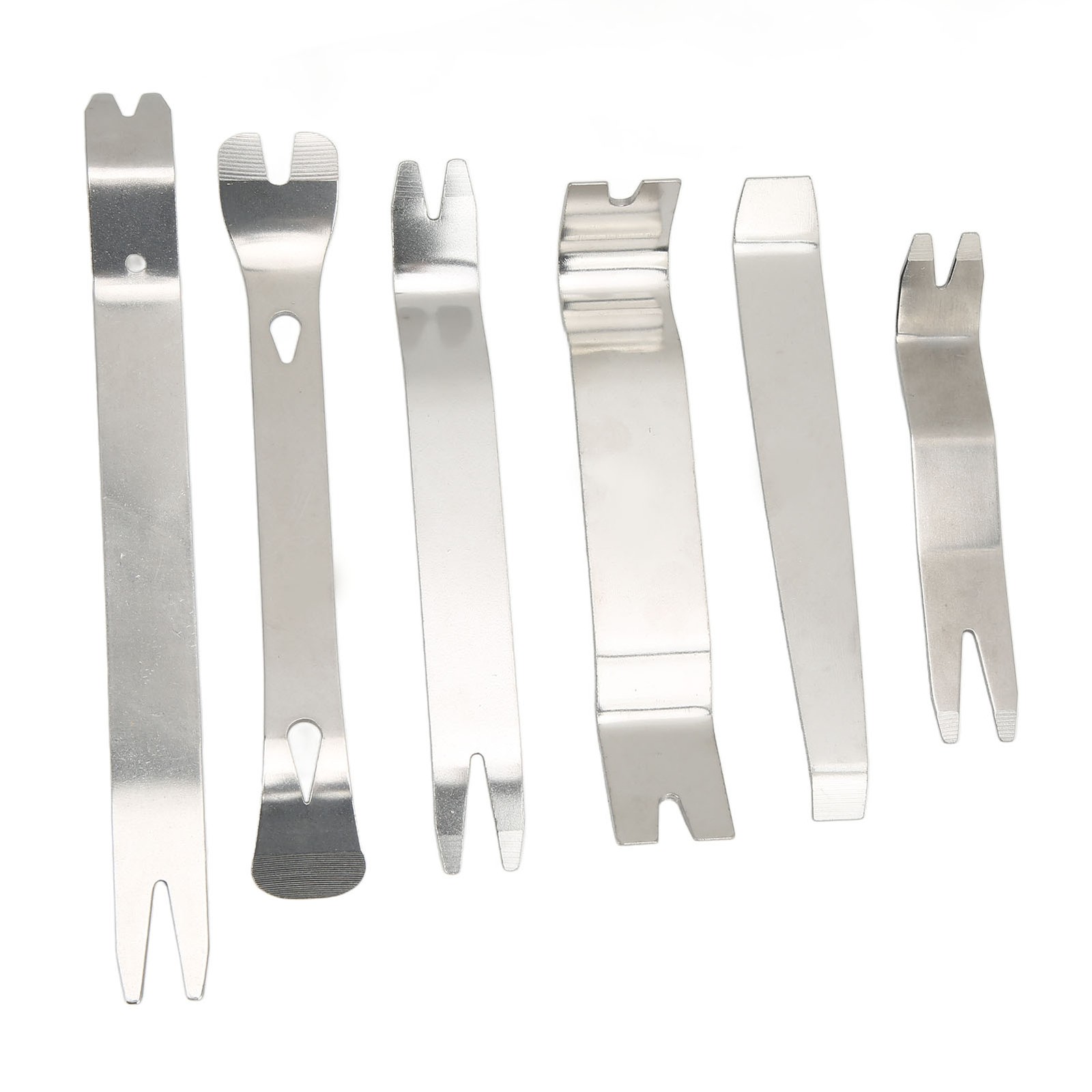 6pcs Car Trim Removal Tool Kit Stainless Steel Solid Rustproof Clip Pry Tools