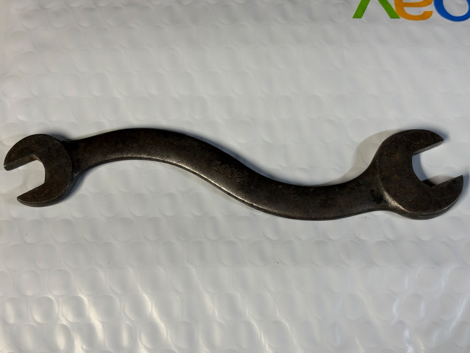 BILLINGS & SPENCER CO. ANTIQUE S-CURVE WRENCH, 3/8″ x 5/16″ SAE, #2007