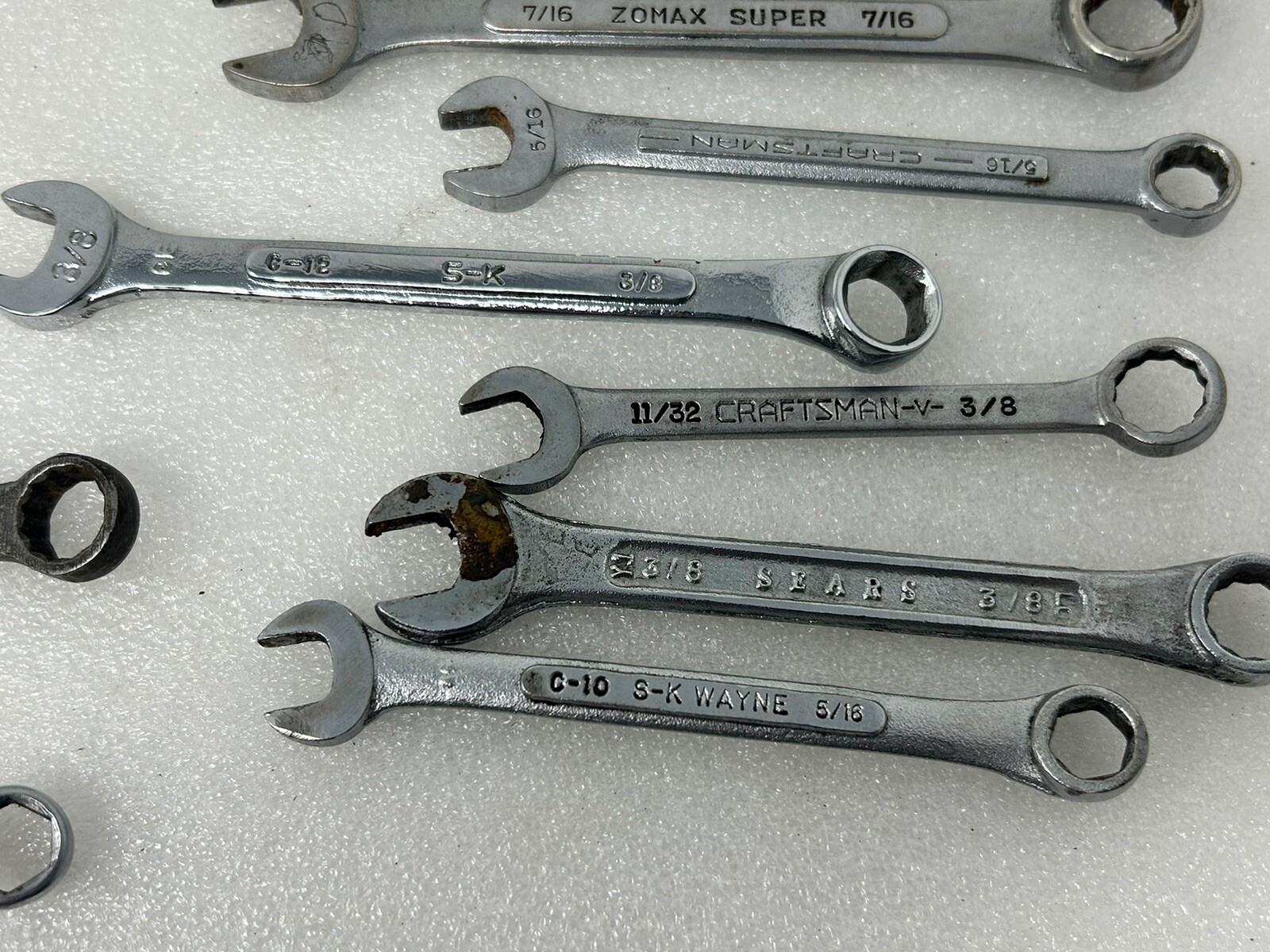Vintage USA Combination Wrench Mixed Lot – SAE Metric – Craftsman S-K 6pt 12pt