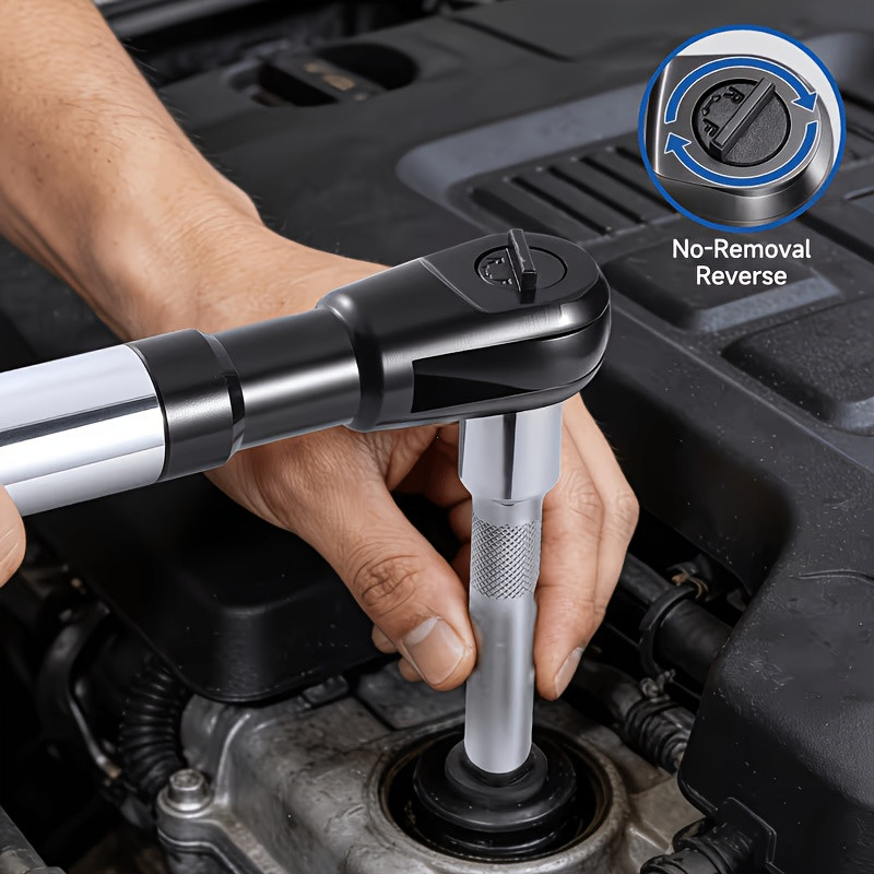 Automobile repair manual tools: 1/2″ heavy-duty 3-in-1 offset wrench extension,