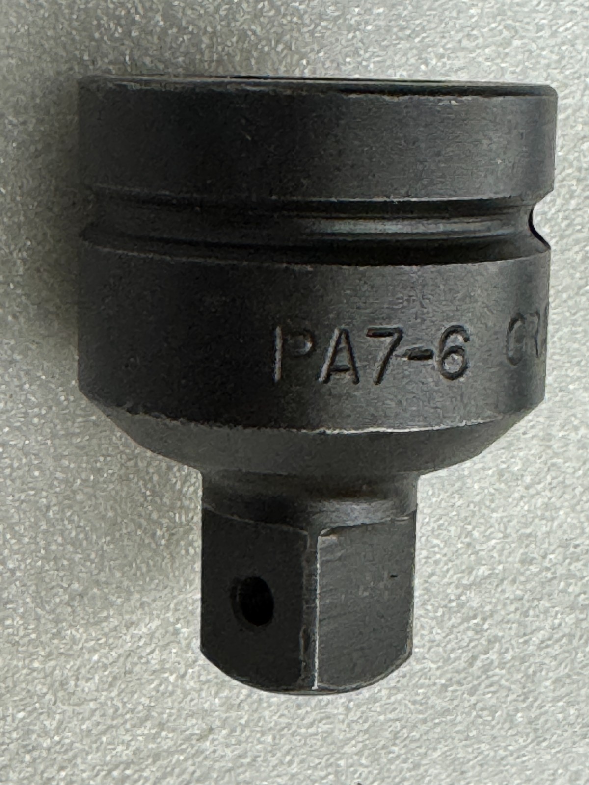 GRAY USA PA7-6 1″ INTERNAL DRIVE IMPACT SOCKET X 3/4″ ADAPTER PIN HOLE PRE-OWNED