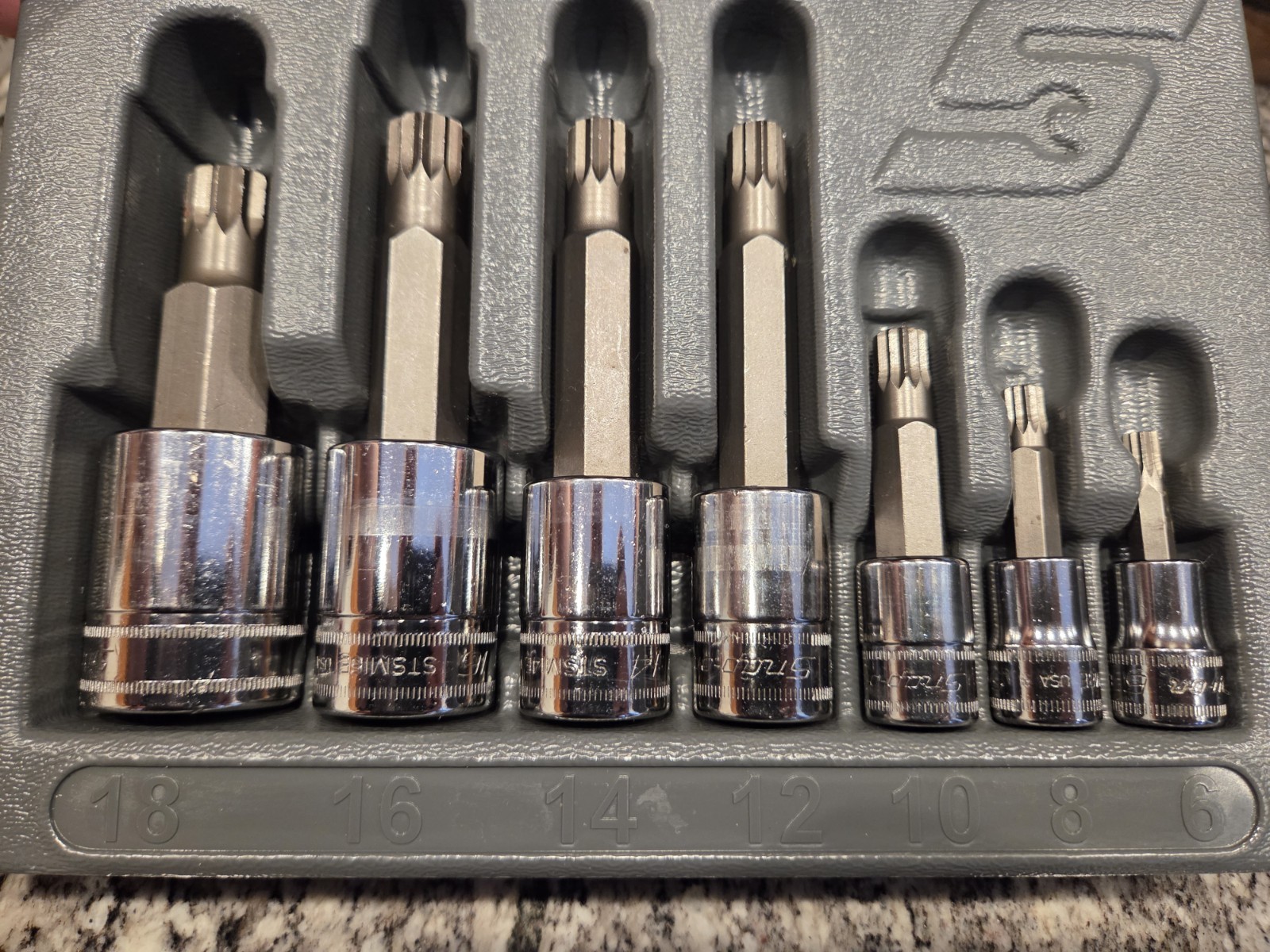 Snapon Tools 7 pc Metric Standard Triple Square Socket Driver Set (6-18mm)