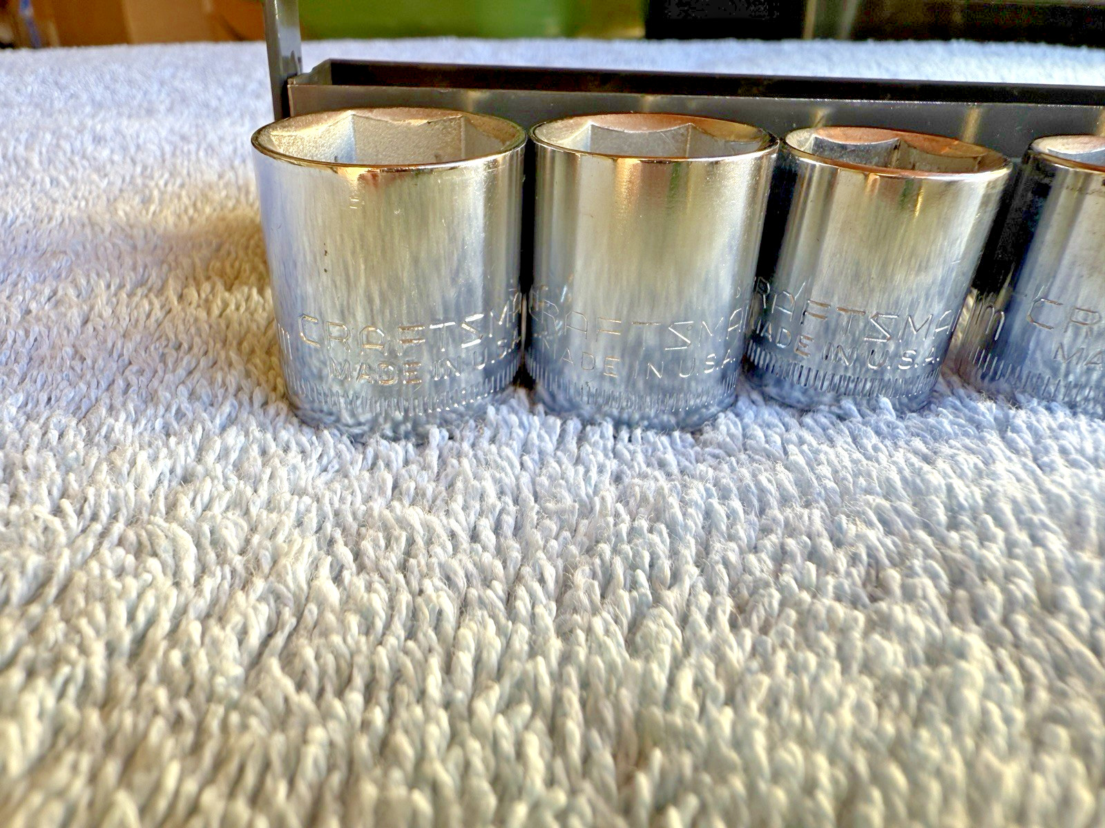 VINTAGE Craftsman USA Metric 3/8″ Dr. Shallow Socket Set 8pc 12pt 9mm-19mm