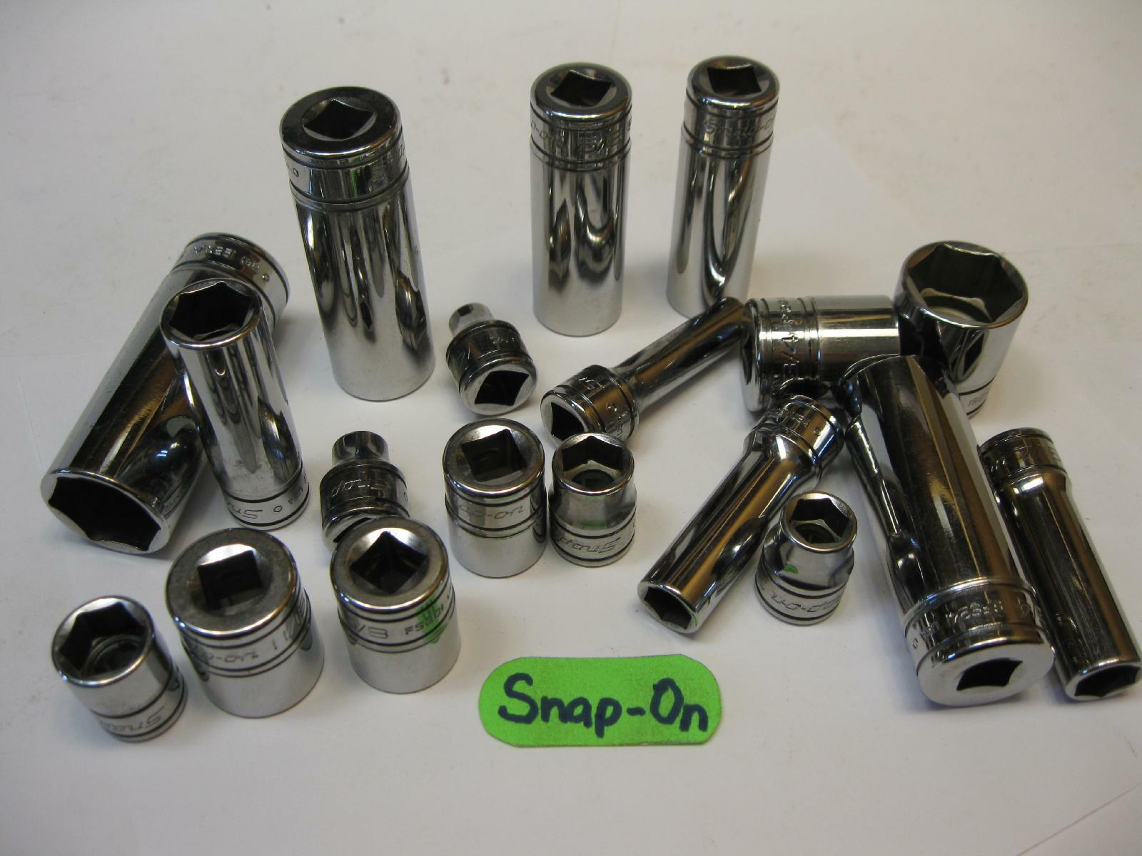 Snap-on tools 3/8″ drive SAE 6 point Sockets sold each. Mint!
