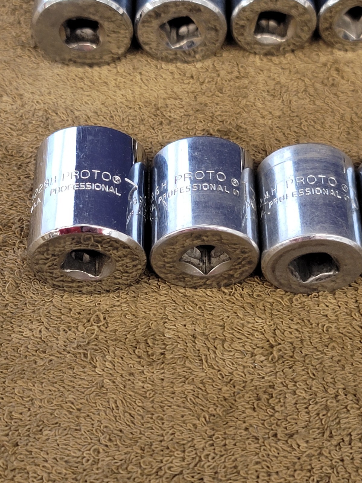 16 Proto Socket Deep Well Standard 5028H 3/8″ Drive Sae 7/8 9/16 Tool Set USA