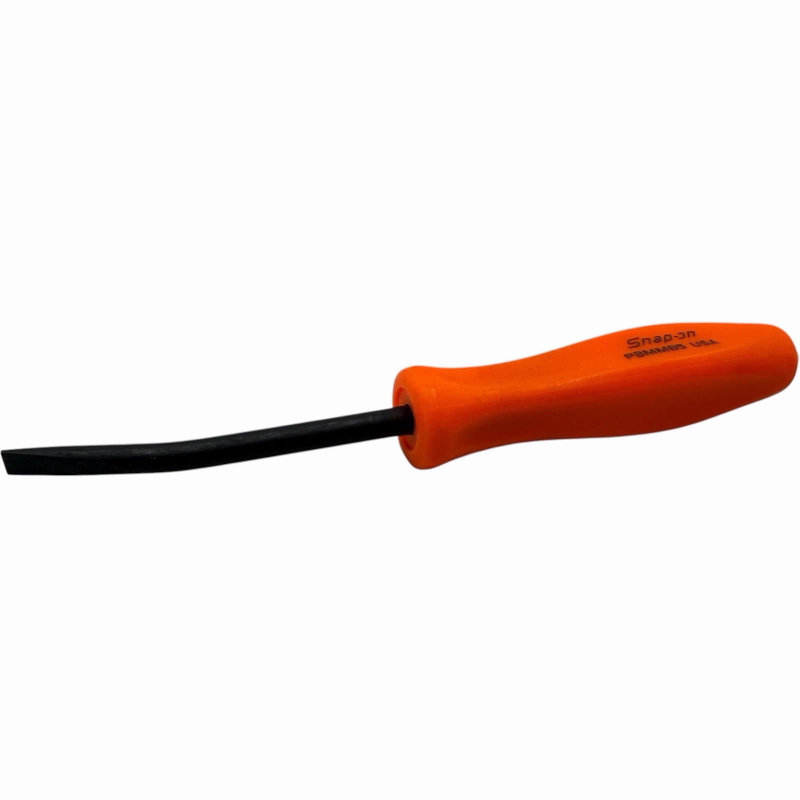 Snap On Tools Mini Magnetic Pocket Pry Bar Orange 5 inch Bent 45 Degree