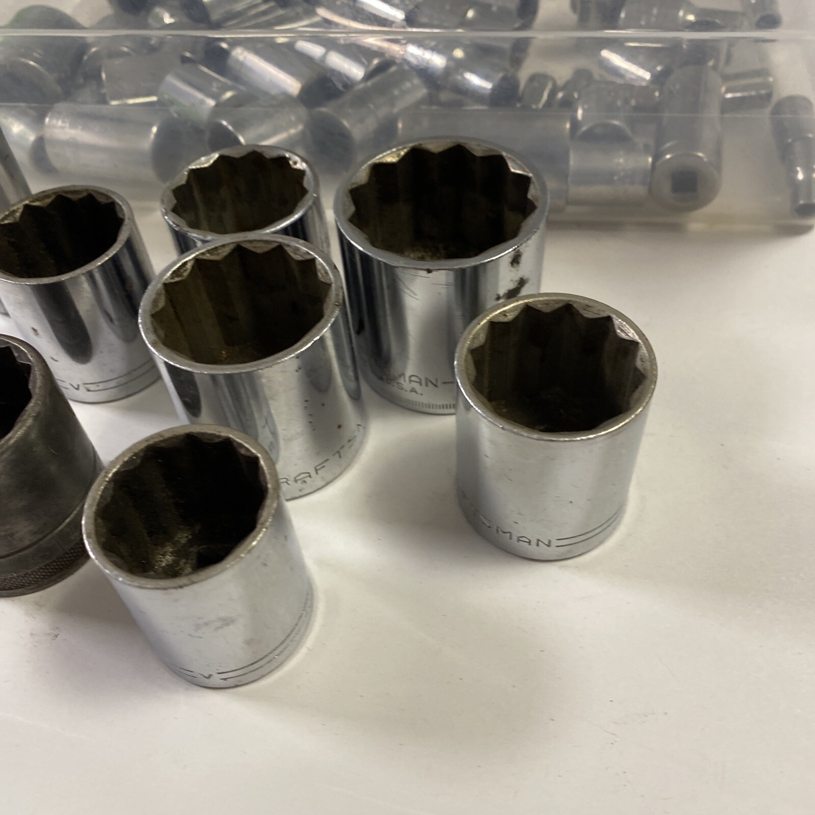 Huge Lot Of Assorted Craftsman Sockets Mult Drives And Sizes Some Vintage – 36mm
