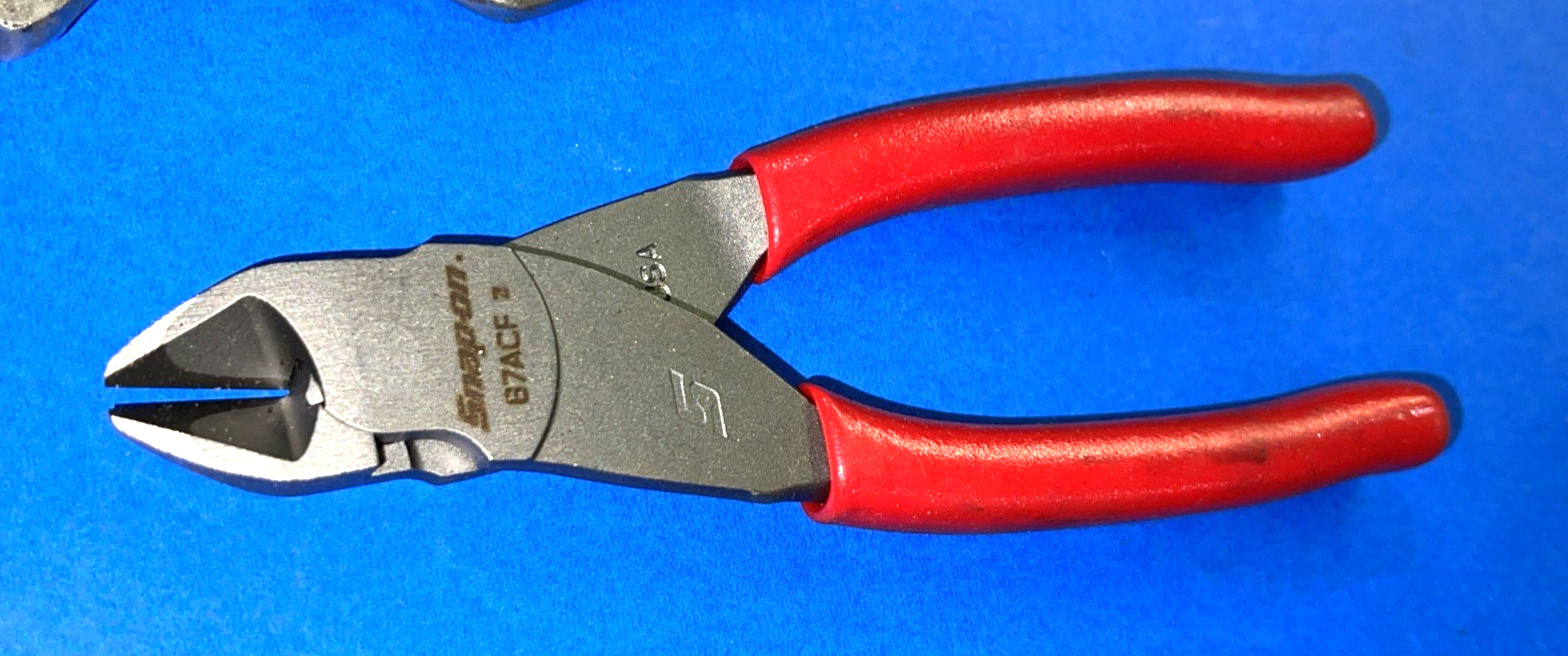 SNAP-ON TOOLS 3 PC. NEW DIAGONAL CUTTER & USED ADJUSTABLE JAW, HOSE CLAMP PLIERS