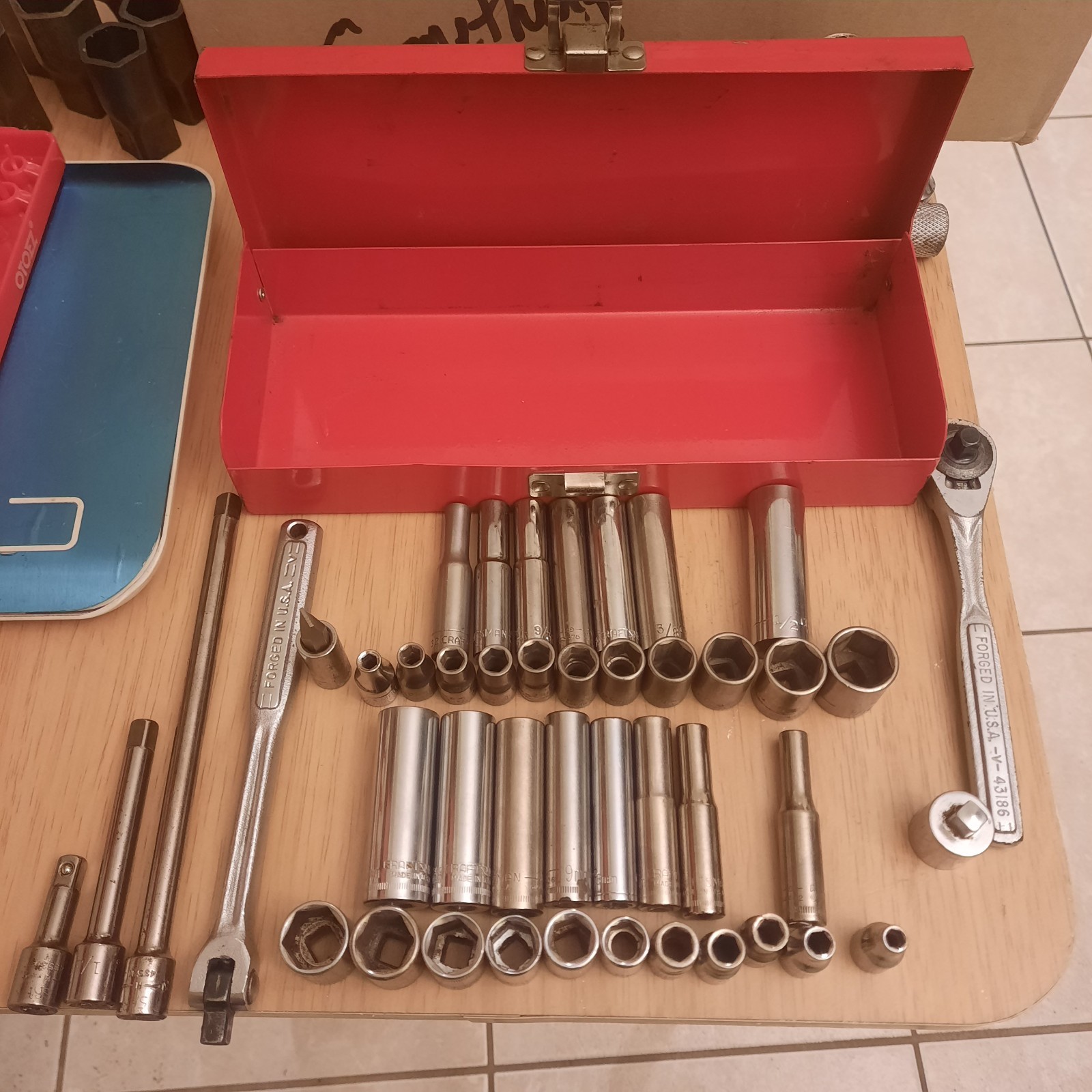 Craftsman 45 Pc Master 1/4 Dr Deep/Shallow SAE/Metric Socket Set & More! C-desc.