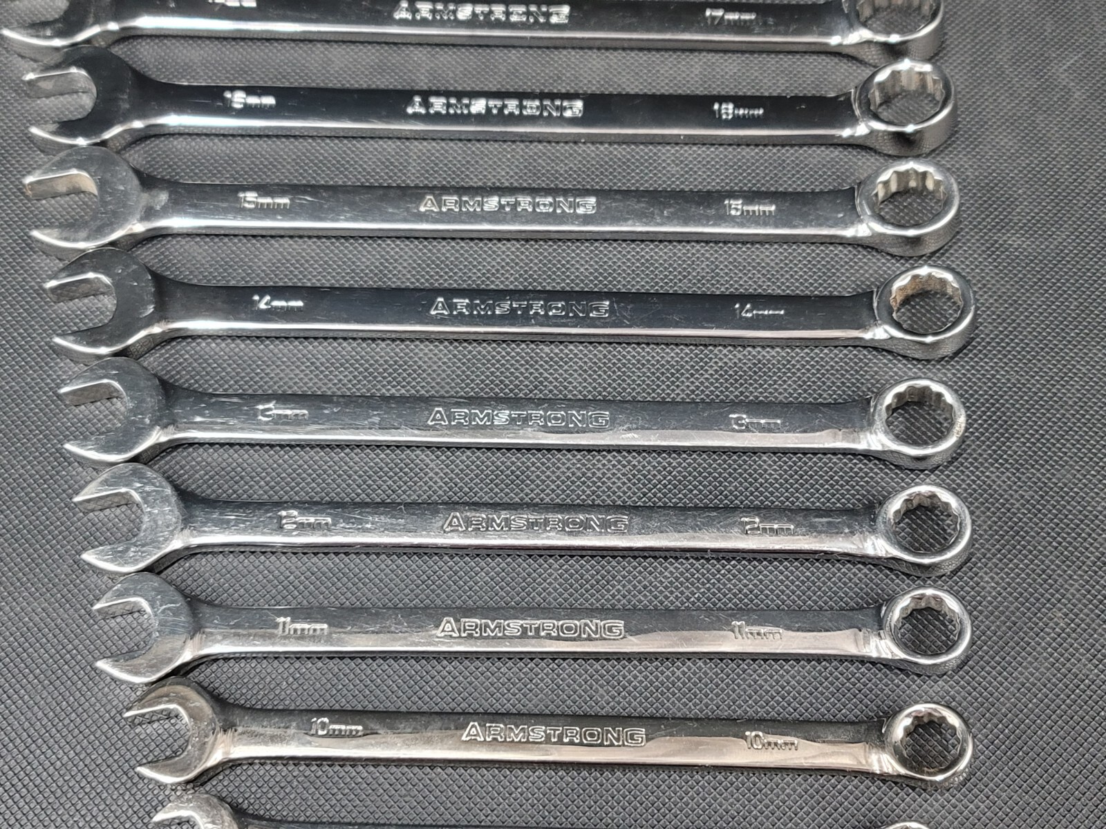 Armstrong Tools 15 pc 12 point Metric Combo Wrench Set 7-19mm & 21-22mm GMTK 52