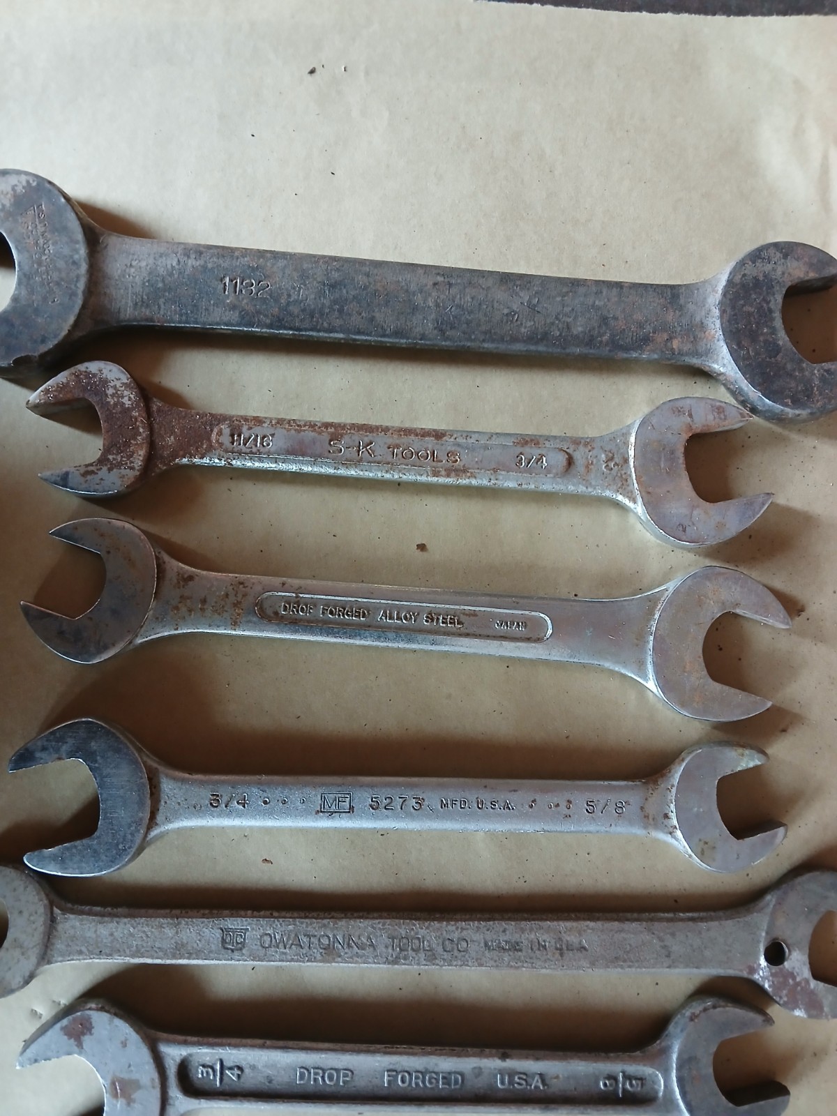 Lot of 13 Open End wrenches Yamaha sk billings otc usa mechanics tools