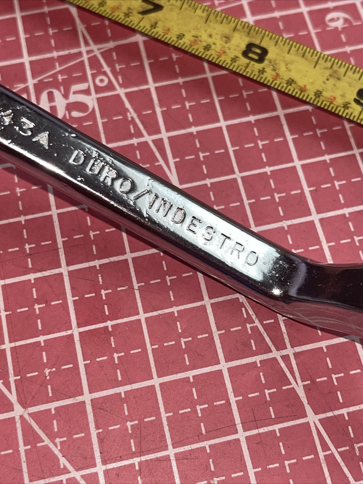 NOS Duro Indestro USA 743a 5/8 X 3/4 In SAE 12 Point Box End Wrench 5/8” Stubby