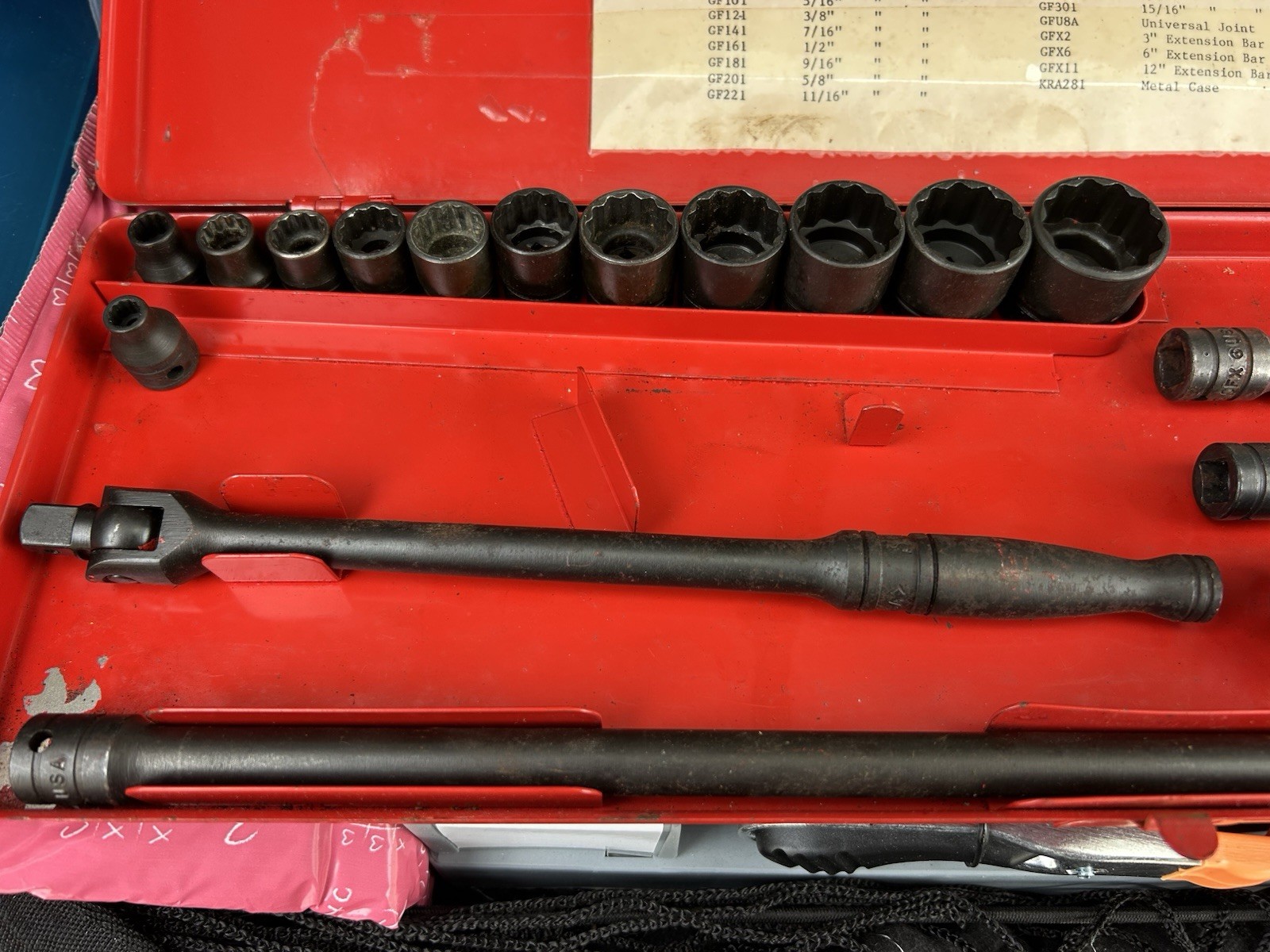 Snap On – 3/8”Dr., 12 Pt. General Service Set Industrial Finish-in a #KRA281 Box
