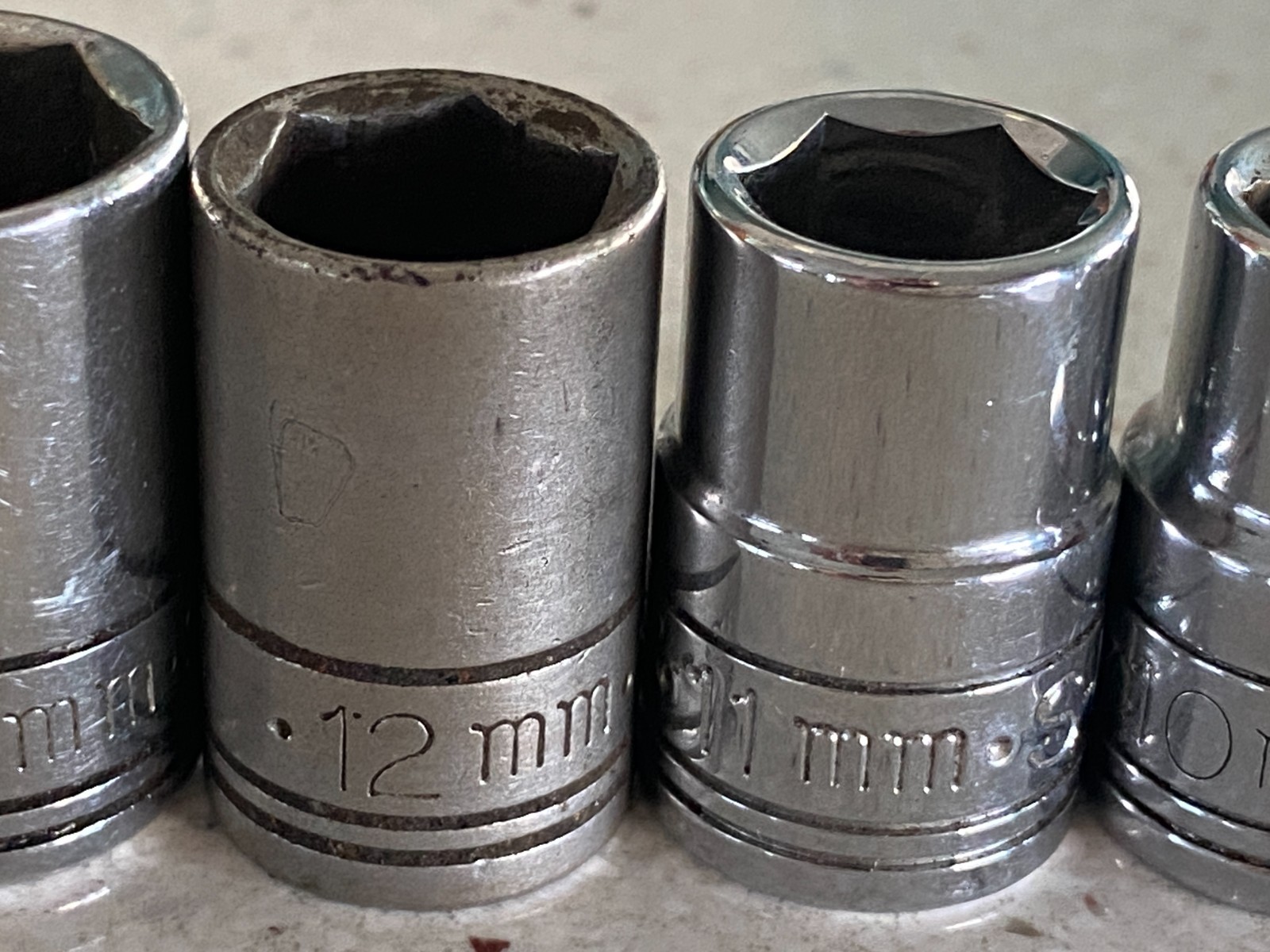 SK Tools 3/8″ Drive Shallow 6 Point Metric Socket Lot 11 Pieces