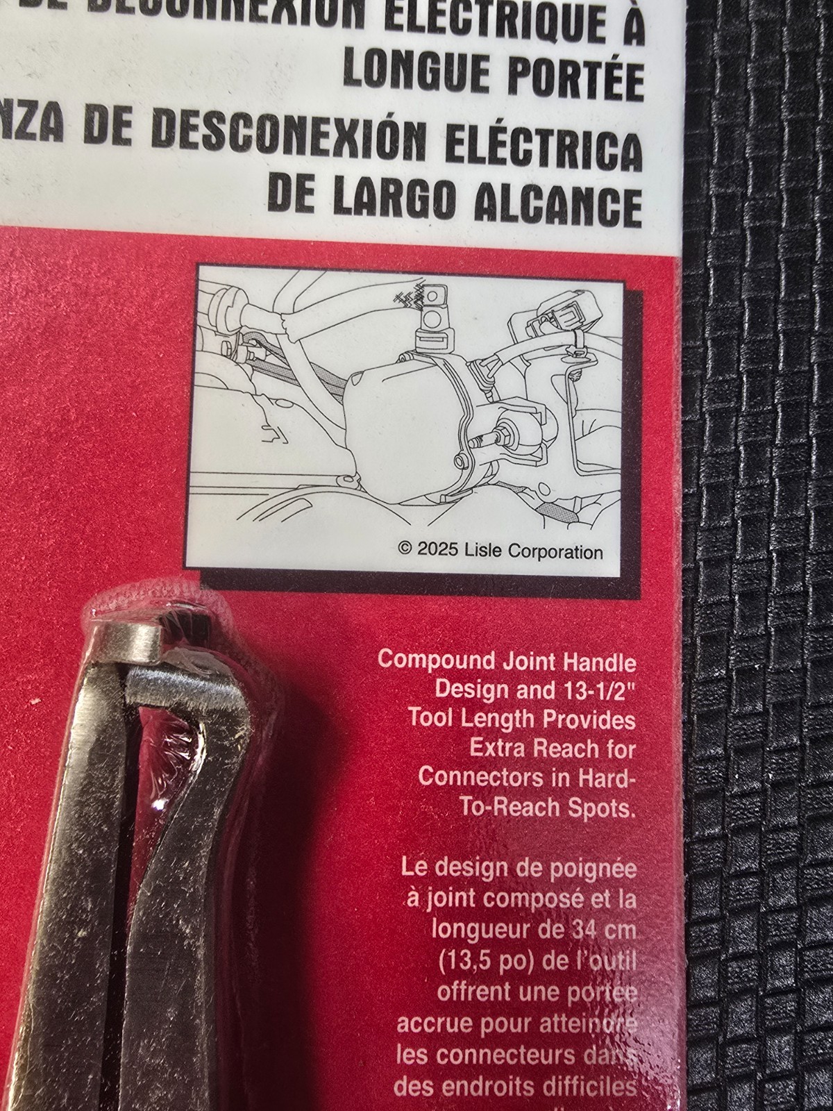 Lisle Long Reach 13.5″ Compound Joint Handle Electrical Disconnect Pliers 37970