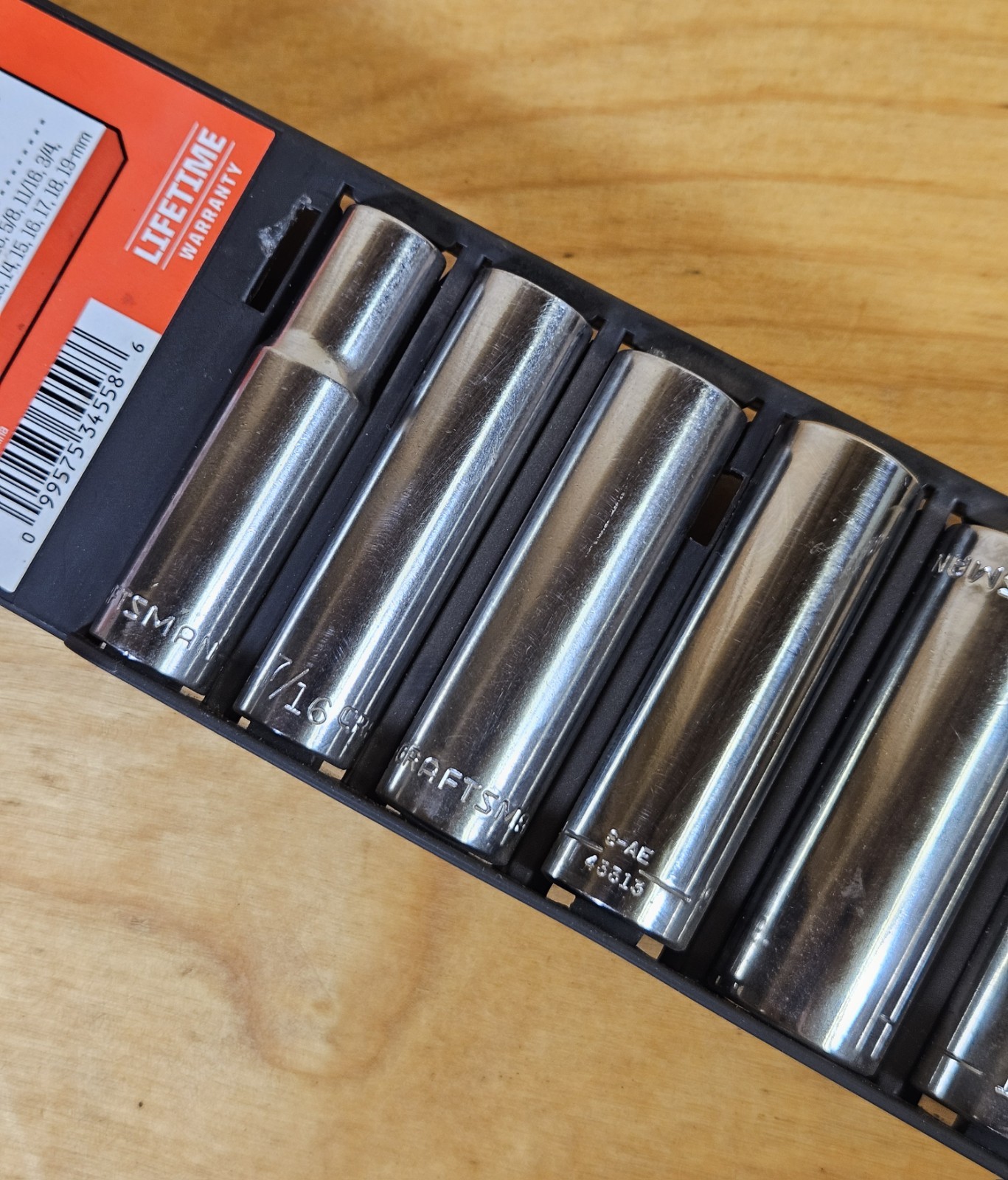 Craftsman 18 Piece 3/8 Inch Drive 12 Point Standard SAE Metric Deep Socket Set