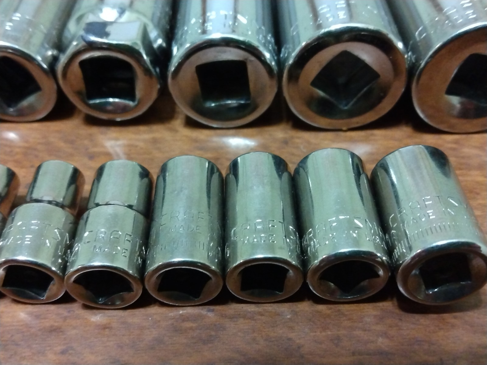 Craftsman Lot of 15 Sockets Marked «G» Various Sizes