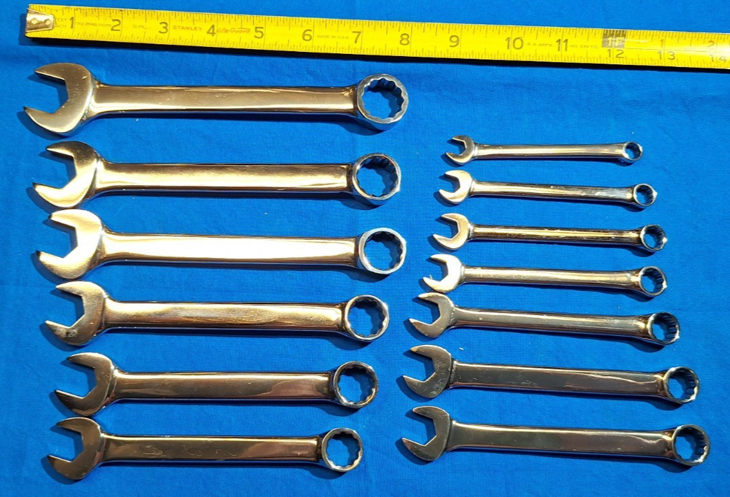 Bonney -80759 13 piece short Metric Combination wrench set full polish 7mm-19mm