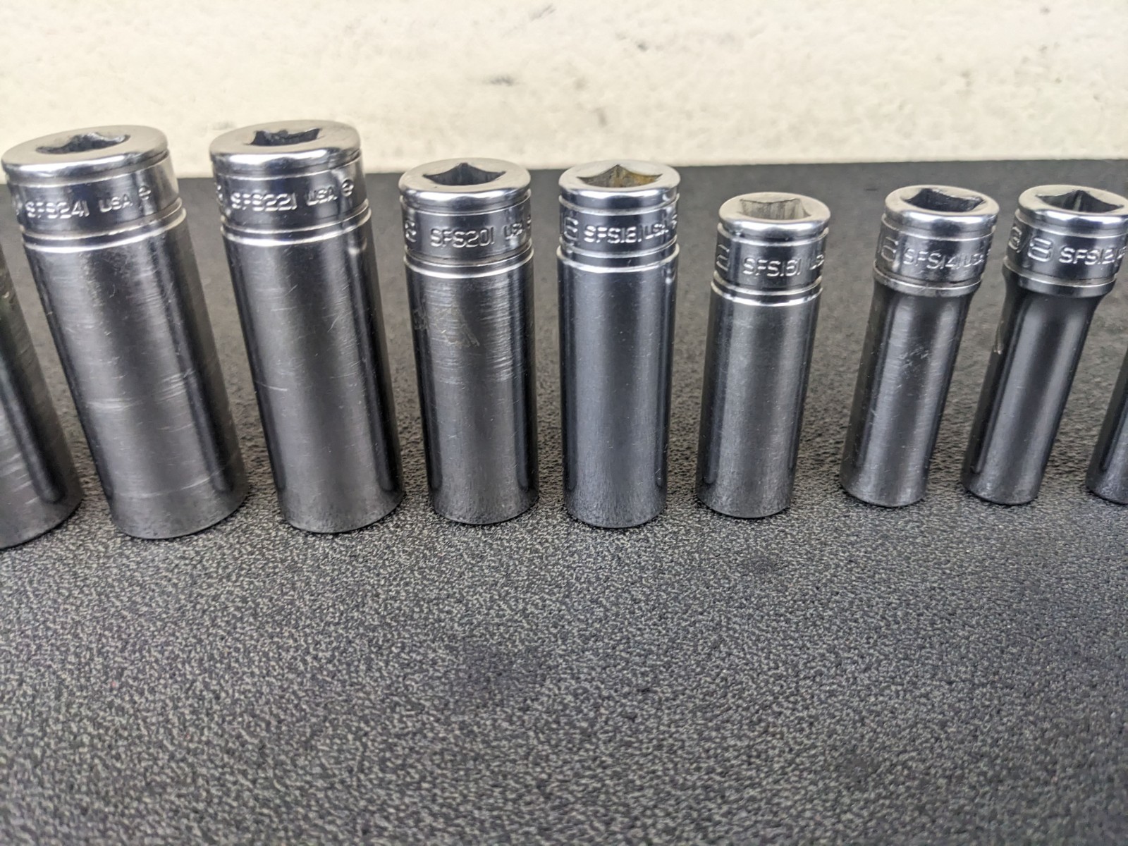 #bm403 Snap on Tools 211SFSY 3/8″ Drive Deep Chrome Socket Set Socket Set