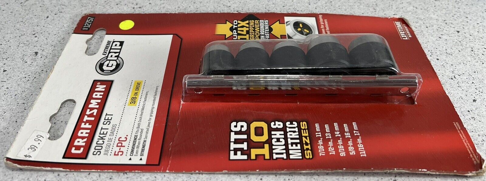 Craftsman 5 piece Extreme Grip Socket set, NIB