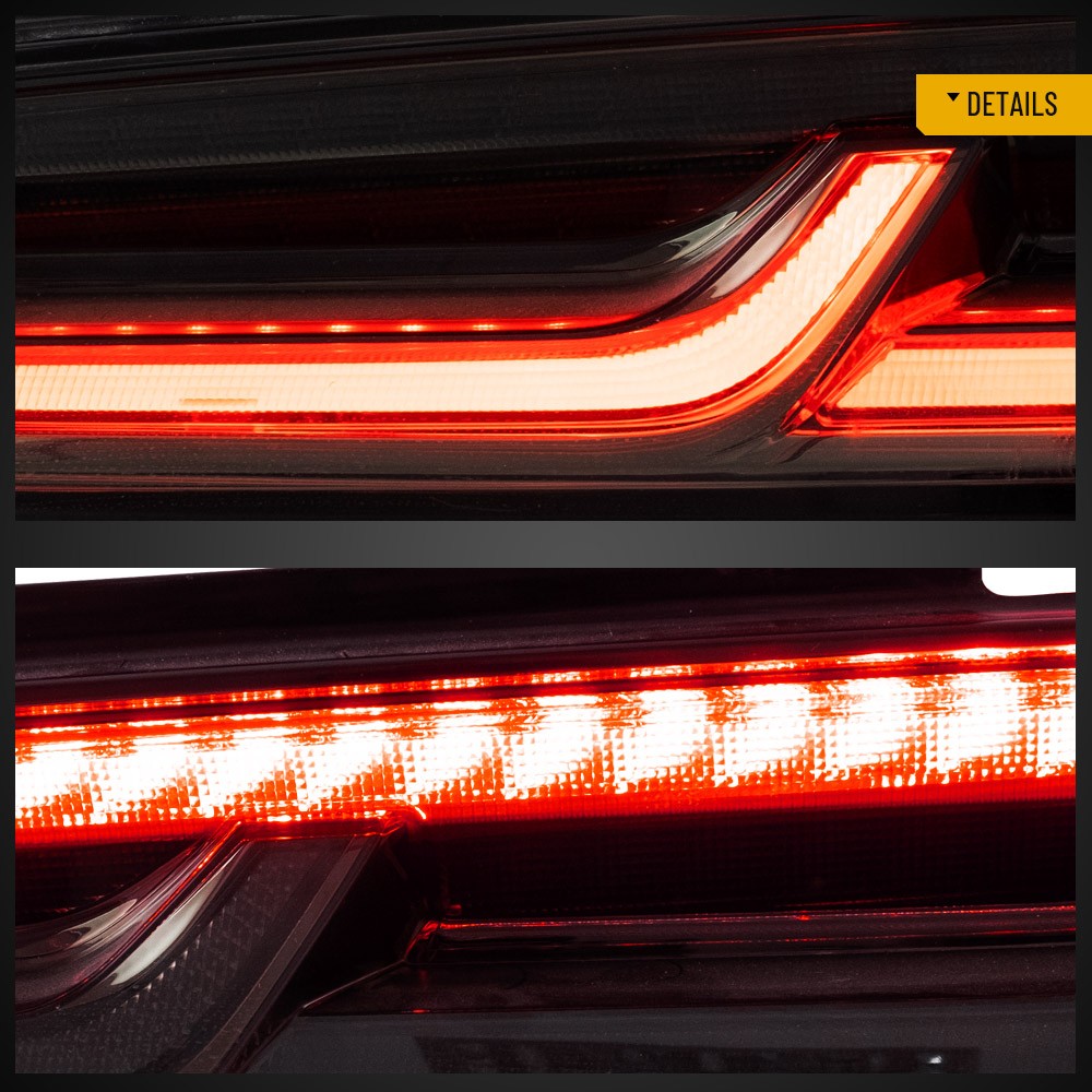Tail Lights For Chevy Camaro 2016-2018 LED DRL Smoked Sequential Lamps One Pair