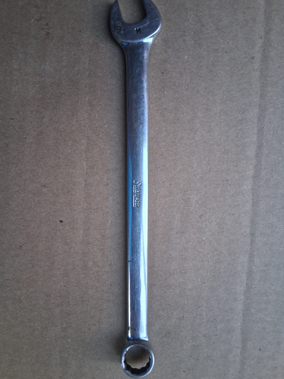 VINTAGE SNAP-ON OEXM110 METRIC 11 METRIC 12 POINT COMBINATION WRENCH USA