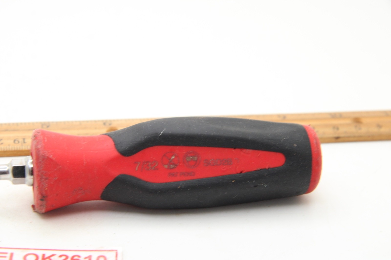 Snap On SGD2B 7/32″ x 3″ Slotted/Flat Red/Black Soft Grip Screwdriver USA
