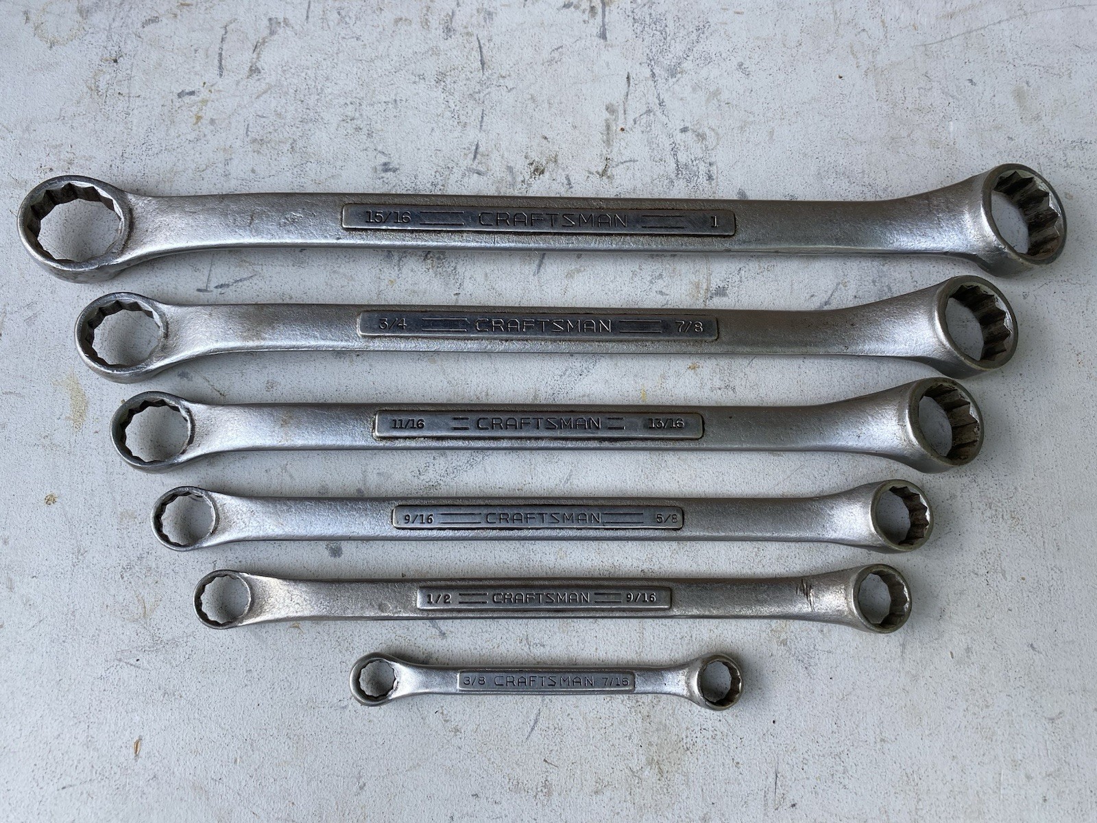 Craftsman Tools USA 6pc SAE Double Box Wrench Set 3/8” – 1”