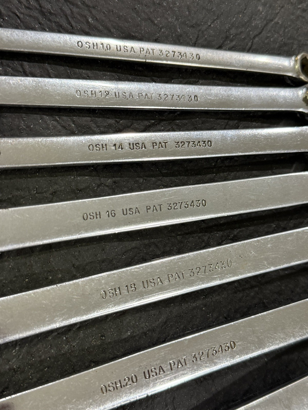 Snap-on Tools 8 pc SAE Combo Wrench Set 5/16″ – 3/4” OSH10 to OSH24, USA MADE