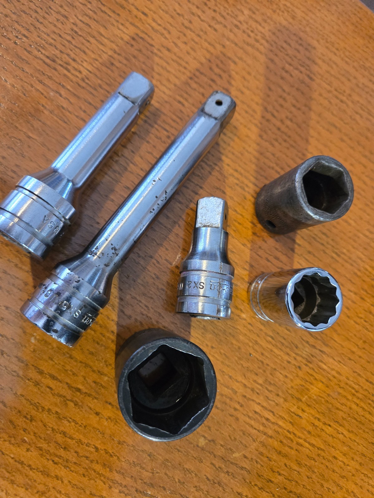 Various Snap On 1/2 Sockets and Extensions