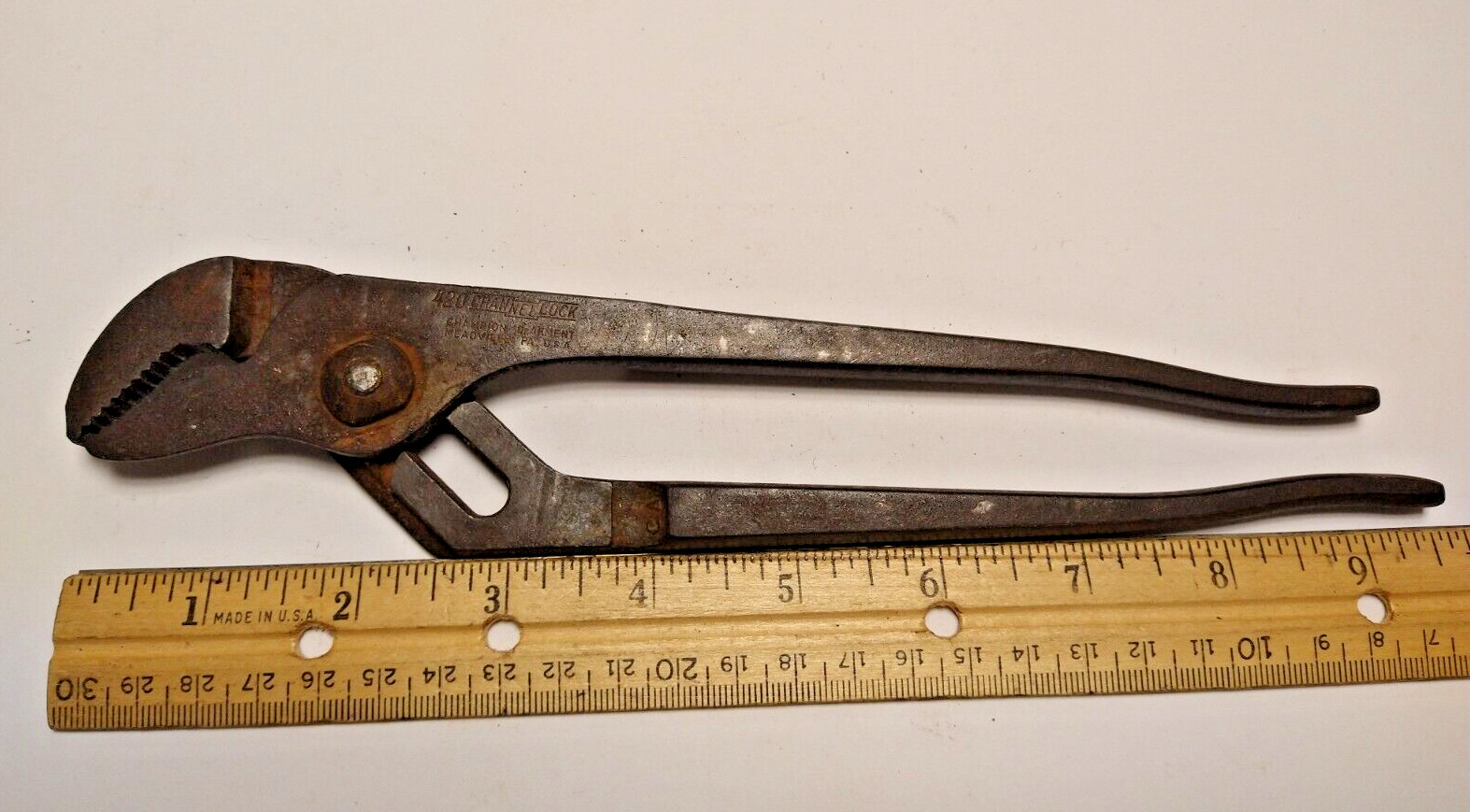 Channel Lock Tools USA 420 9″ Tongue and Groove Pliers Vintage USA G1389