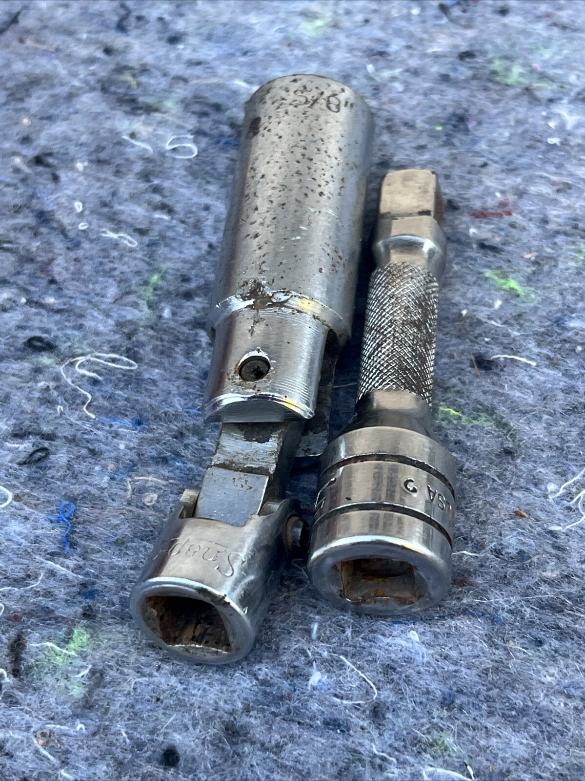 Snap On Tool 3/8″ Drive 3″ Socket Knurled Extension Model FXK3 USA & 7/16 Fvu 14