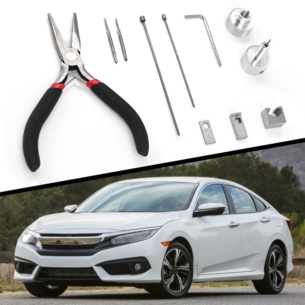 Fit For Honda Car Lock Cylinder Pin Removal Ignition Repair Disassembly Tool Kit